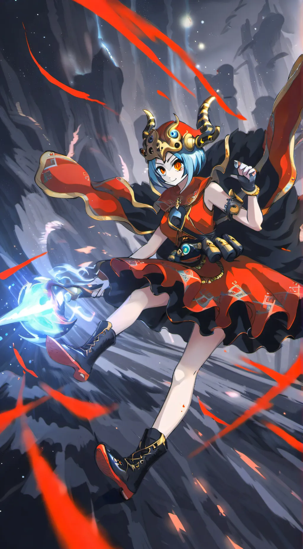 ai character: skullgirls background