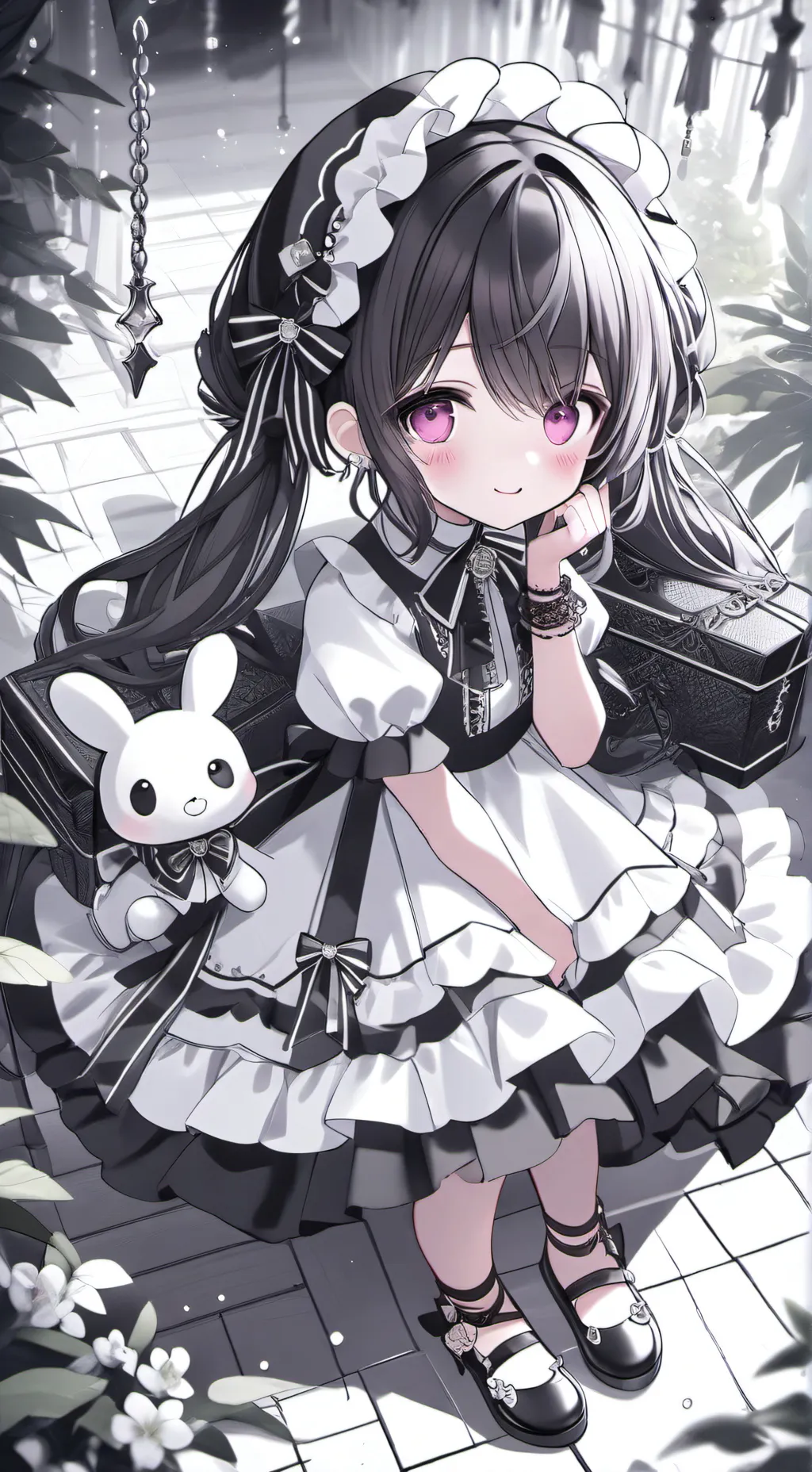 ai character: hb snow day! background