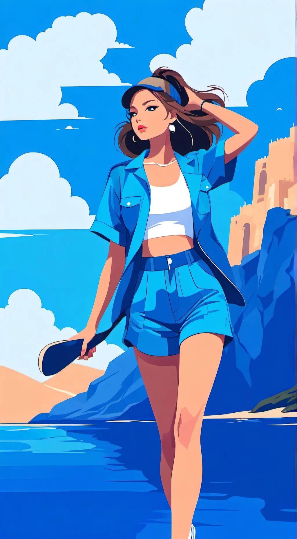 ai character: Power girl  background