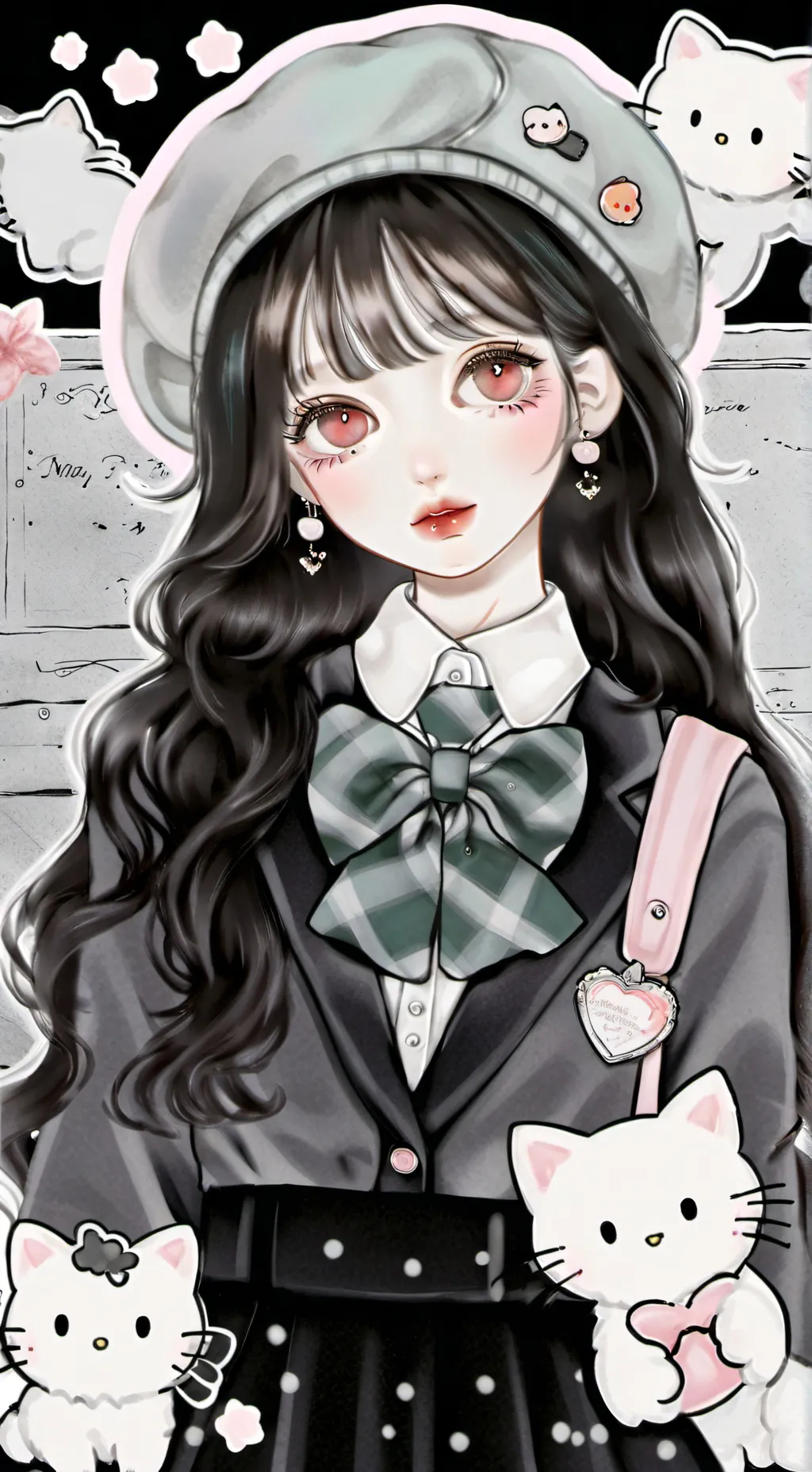 ai character: Melanie Martinez  background