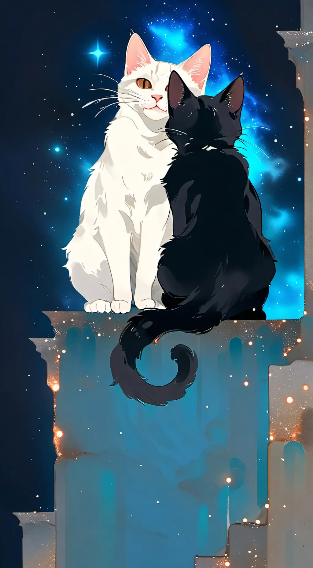 ai character: luz y luna background