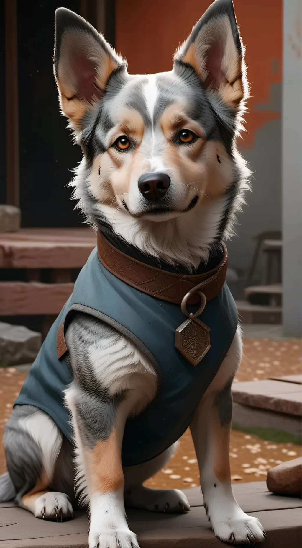 ai character: pebble background