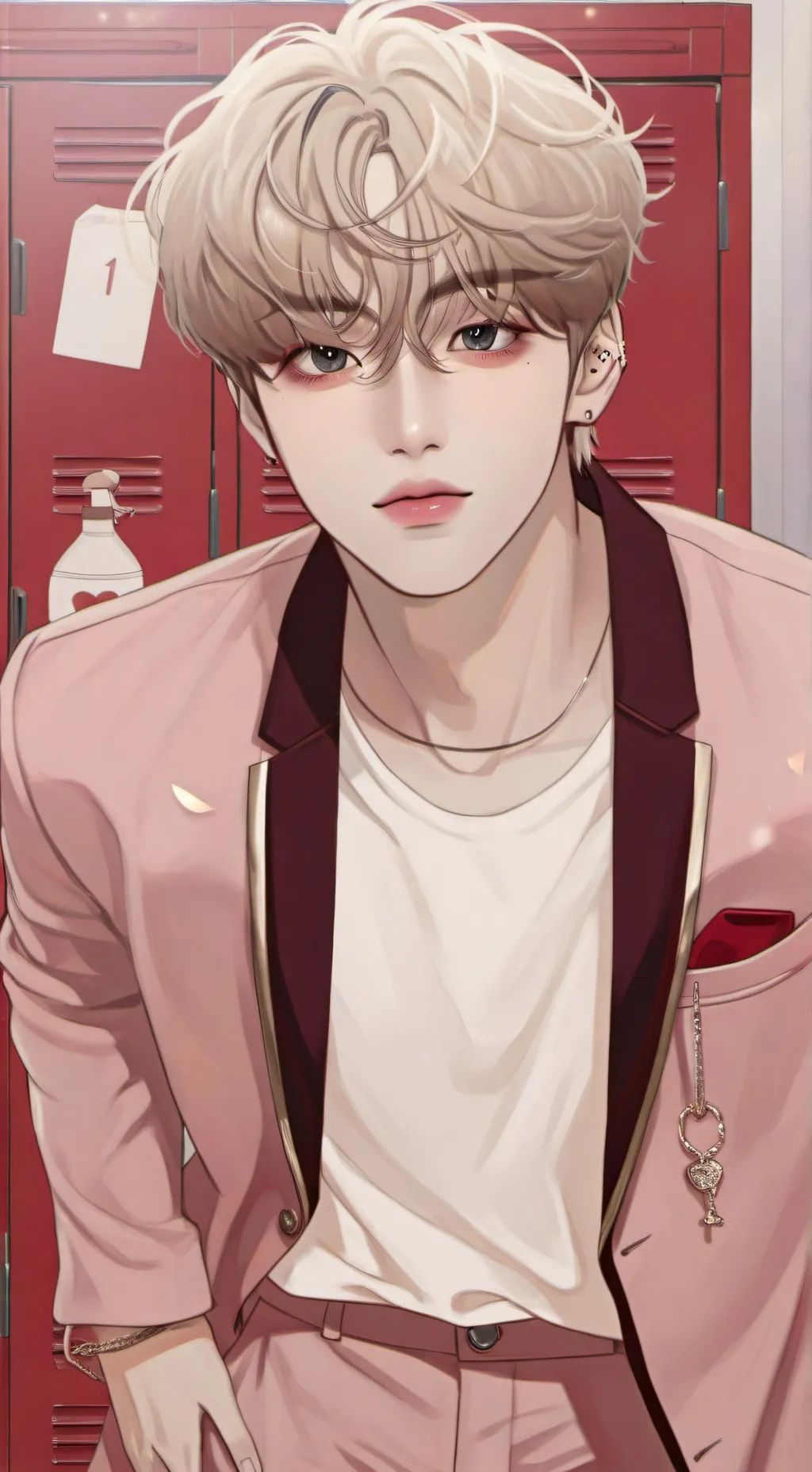 ai character: V of BTS crush background