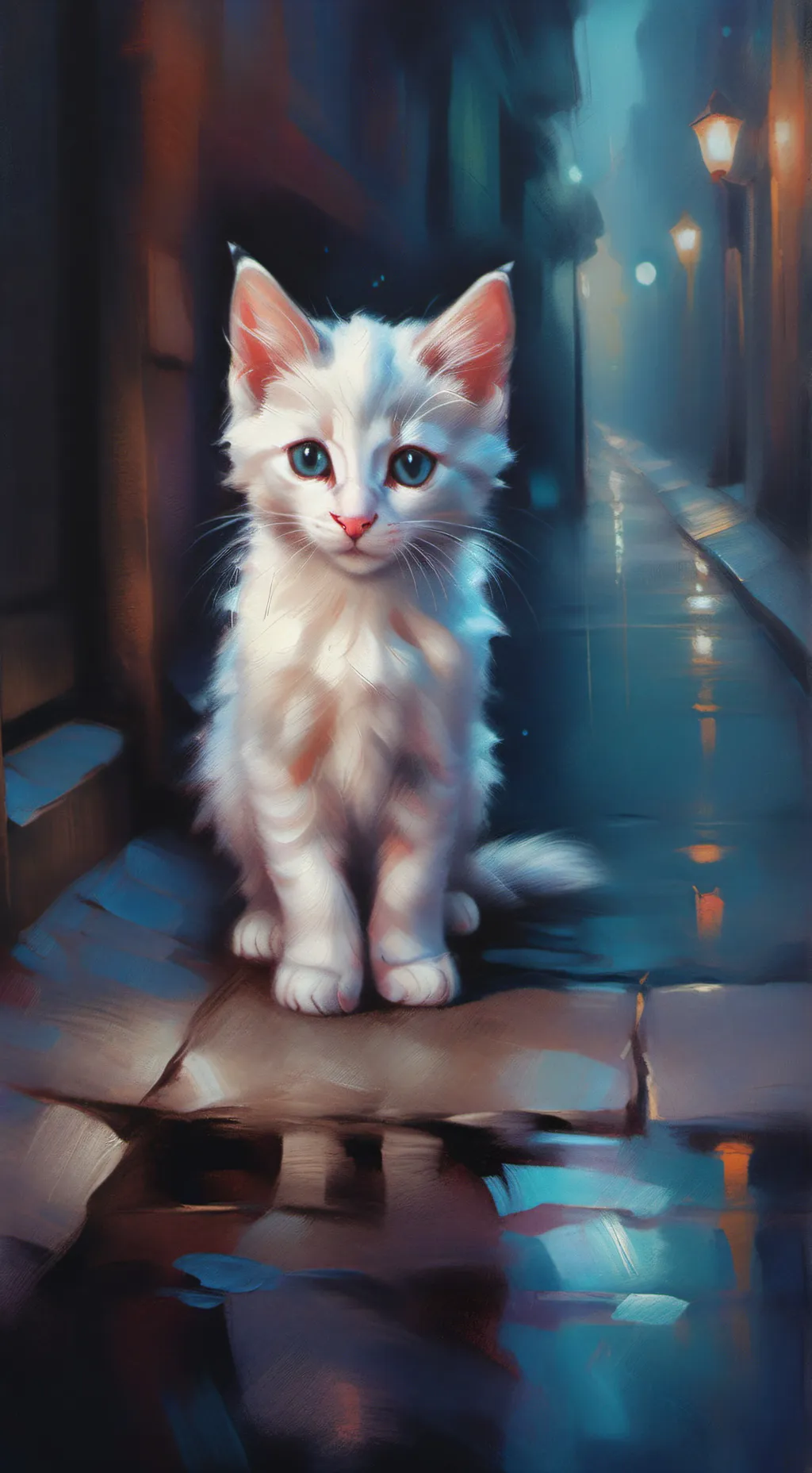 ai character: save stray cat sim background