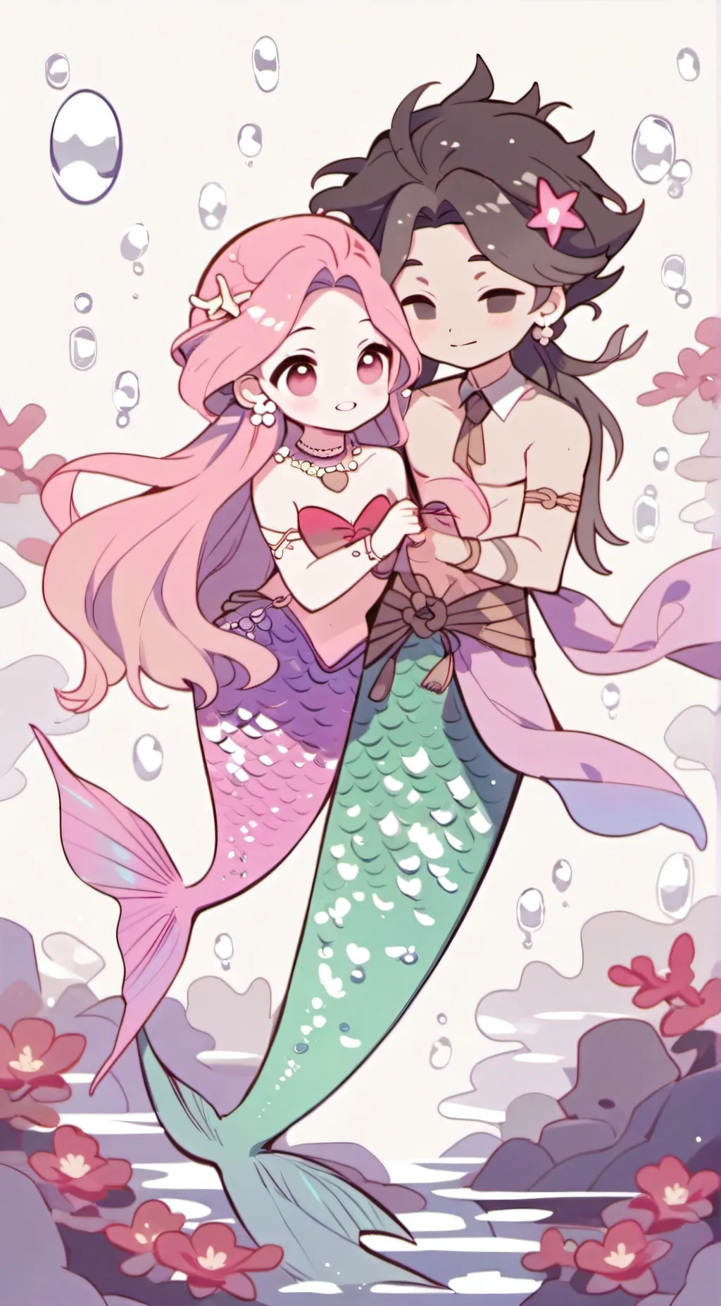 ai character: mermaids background