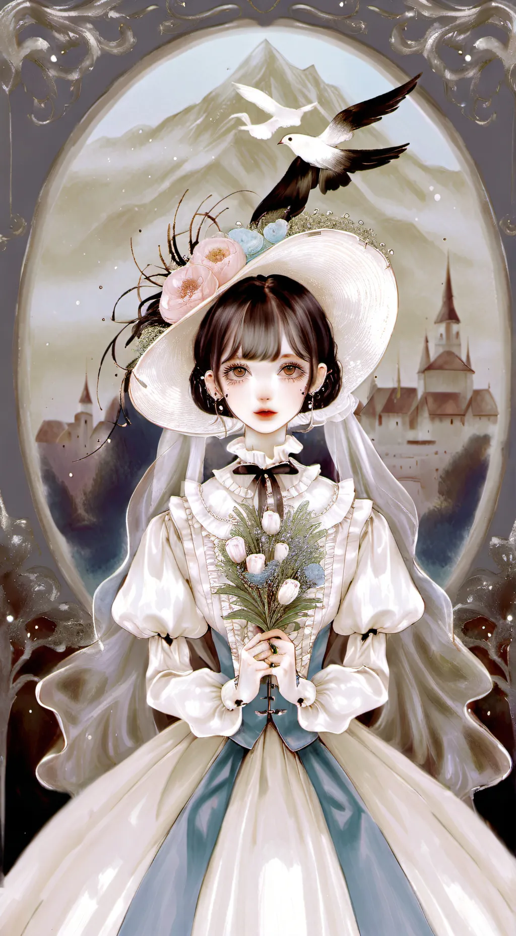 ai character: glinda&elphaba💚🩷💚🩷 background