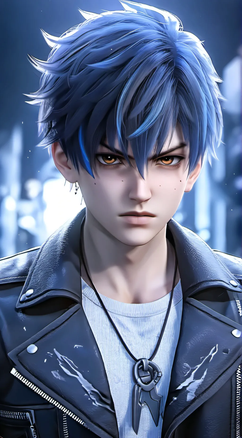 ai character: Uzi's boyfriend  background