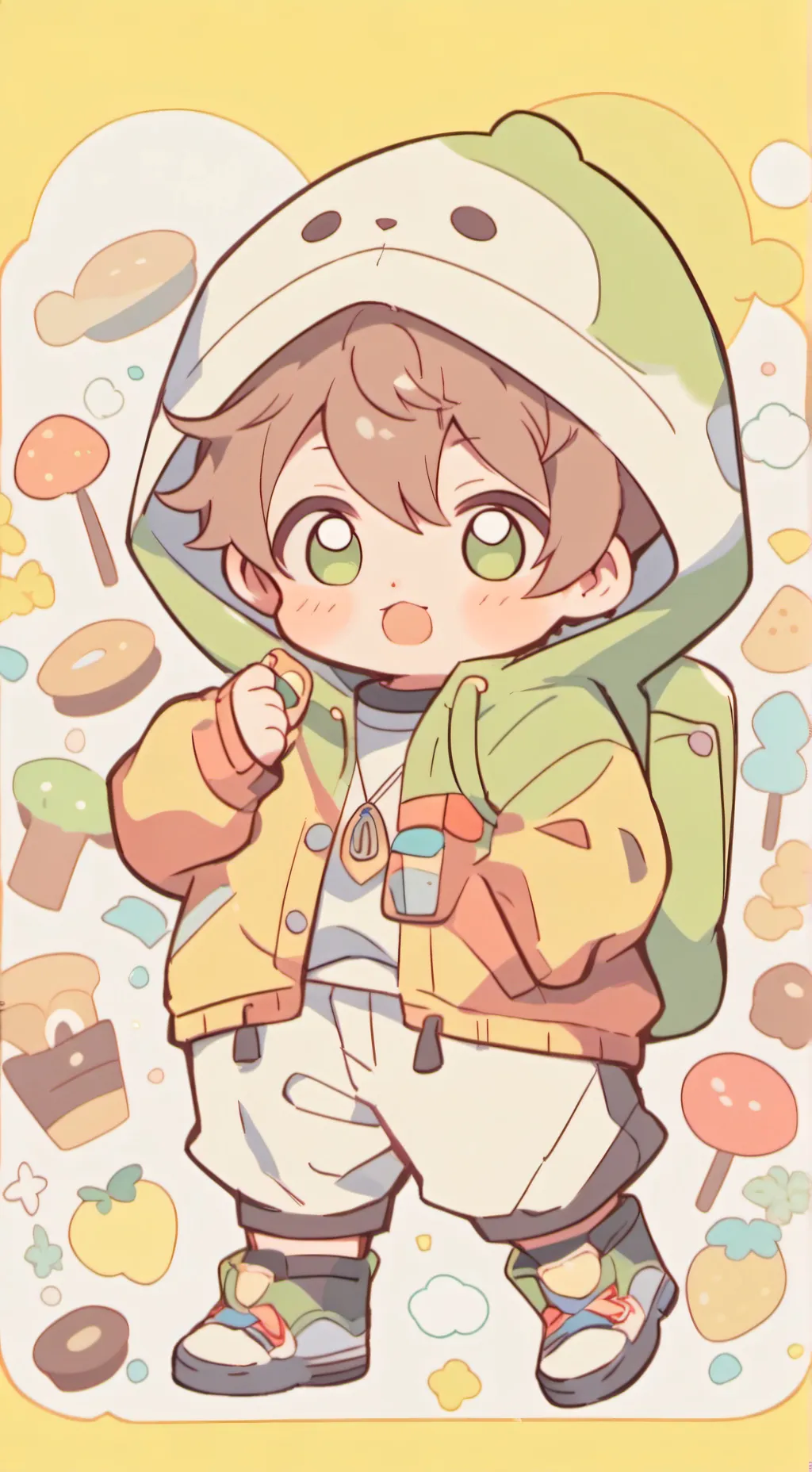 ai character: Pitiful baby boy background