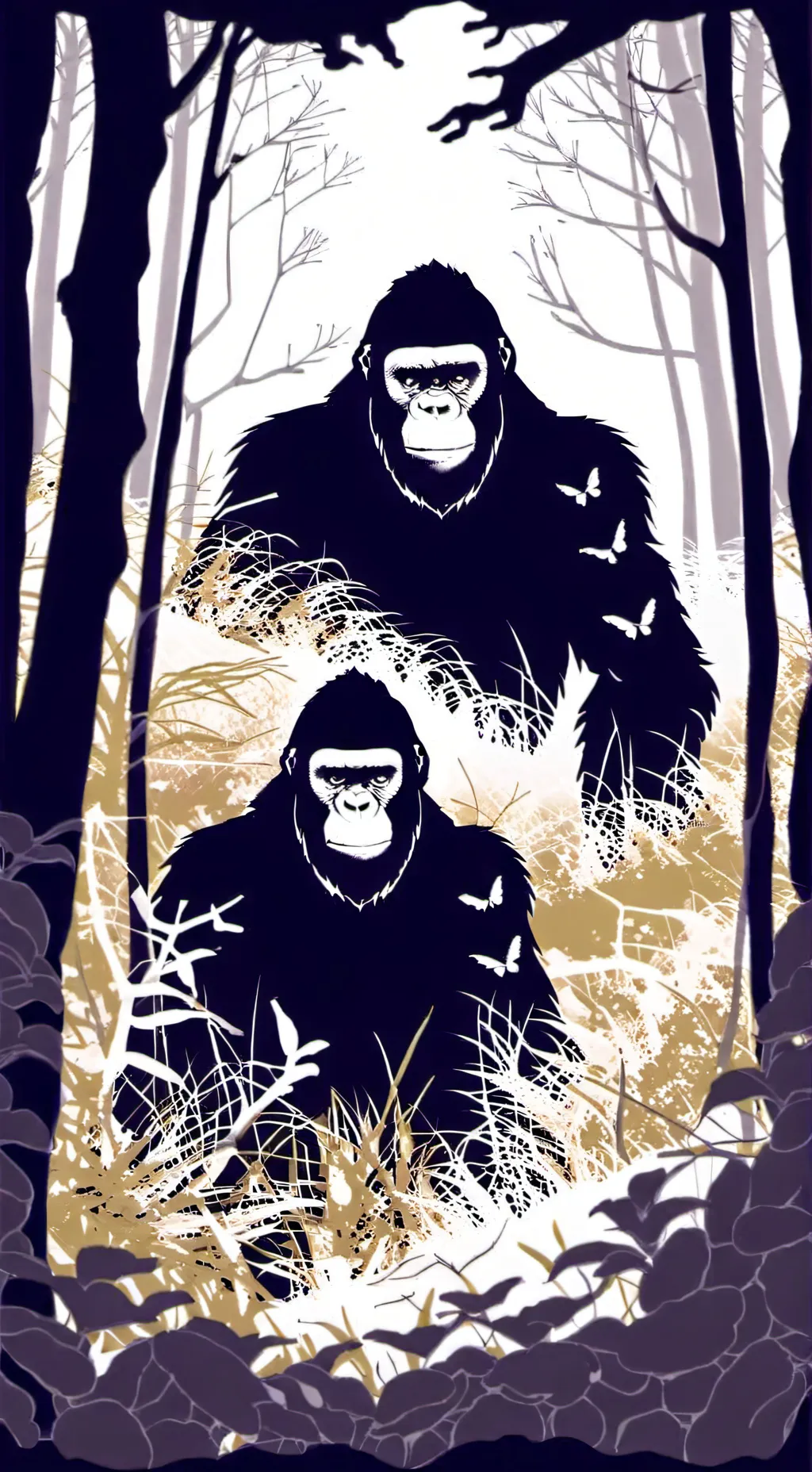 ai character: Gorilla tag ghosts background