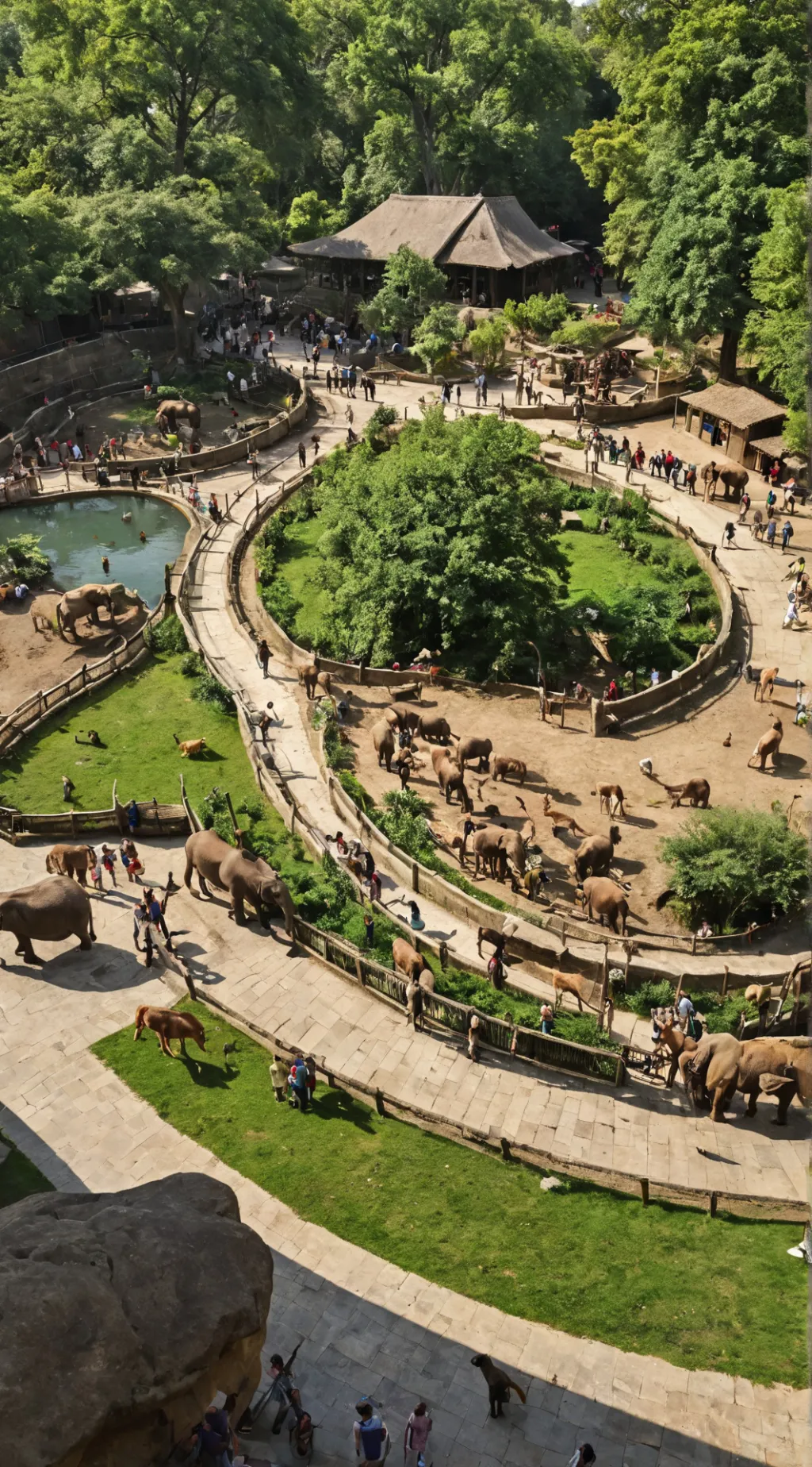 ai character: A Zoo Experience. background