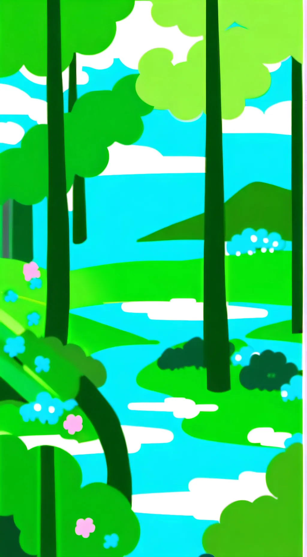 ai character: Tree bfb and tpot background