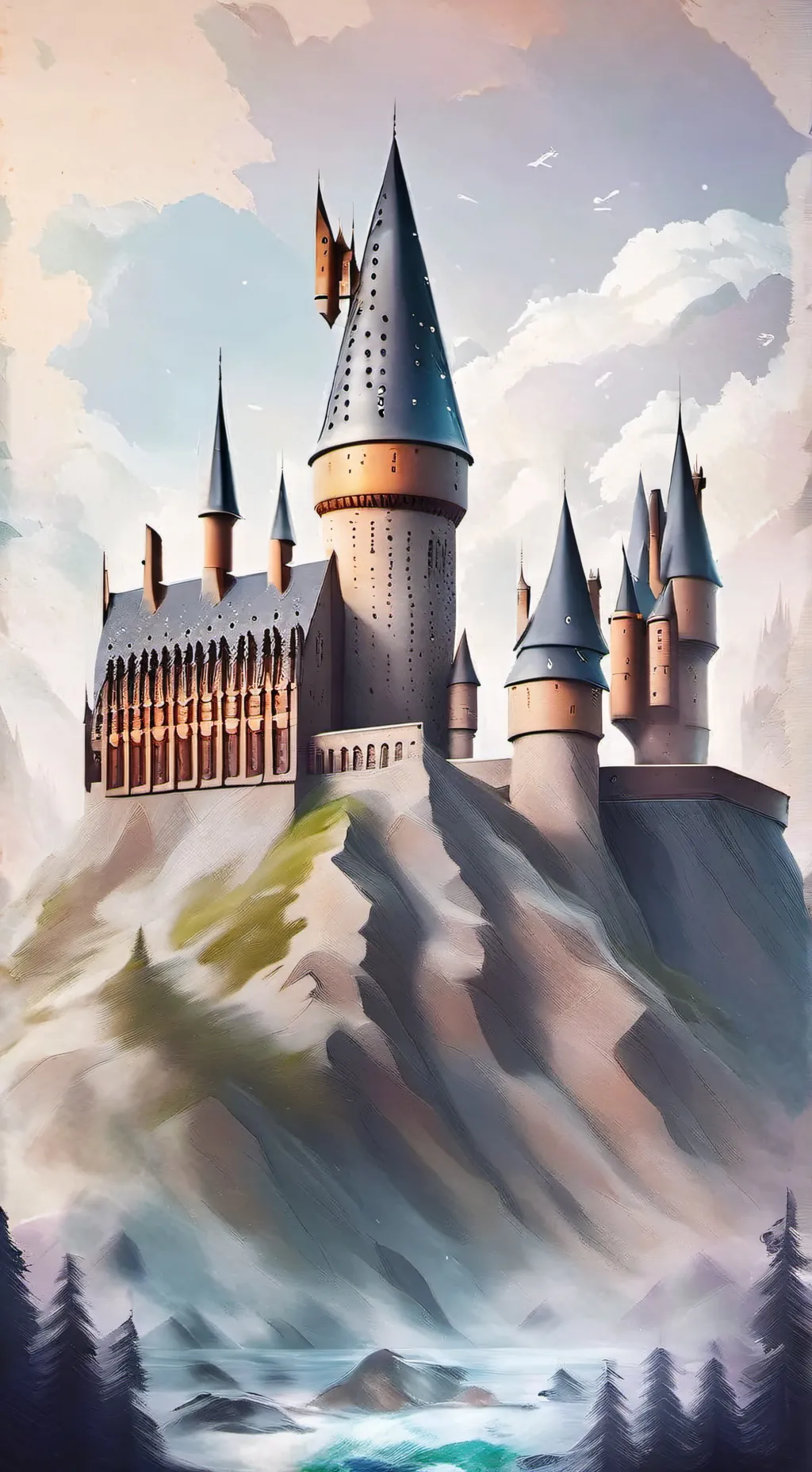 ai character: Hogwarts  background