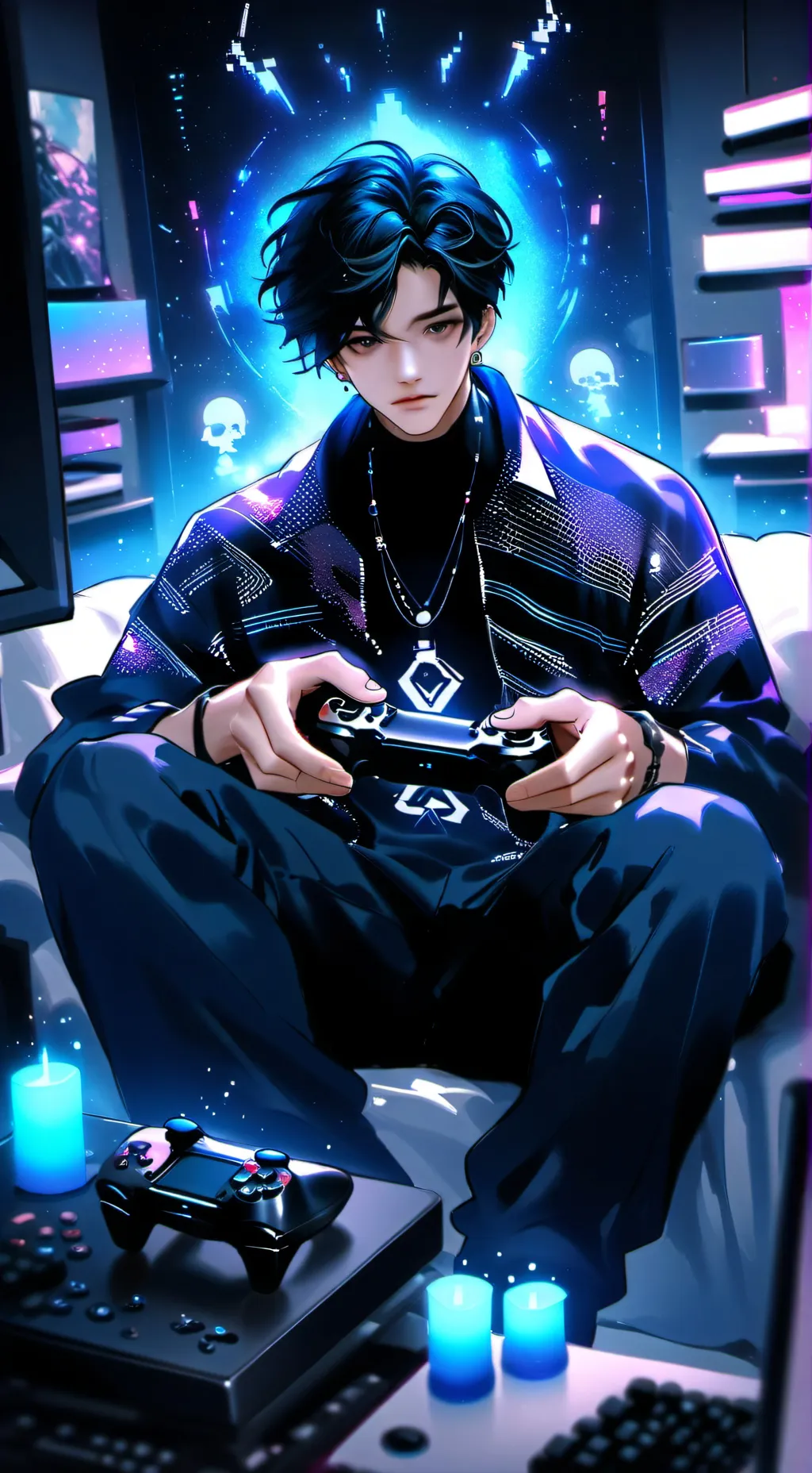 ai character: Gus the Ghostly Gamer background