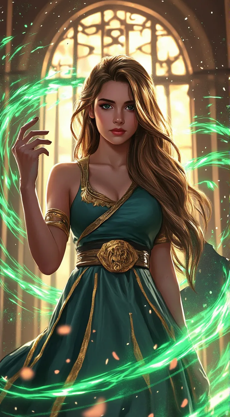 ai character: Esmeralda  background