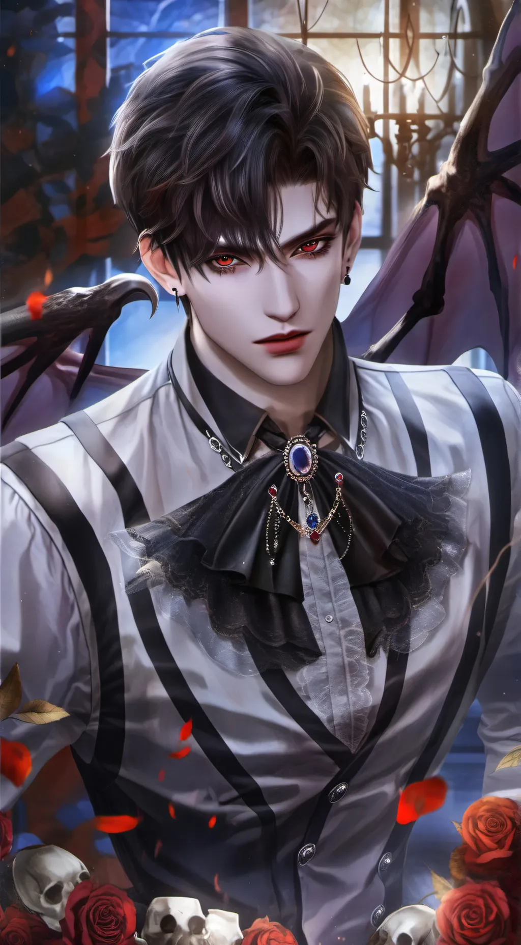 ai character: vampire boy background