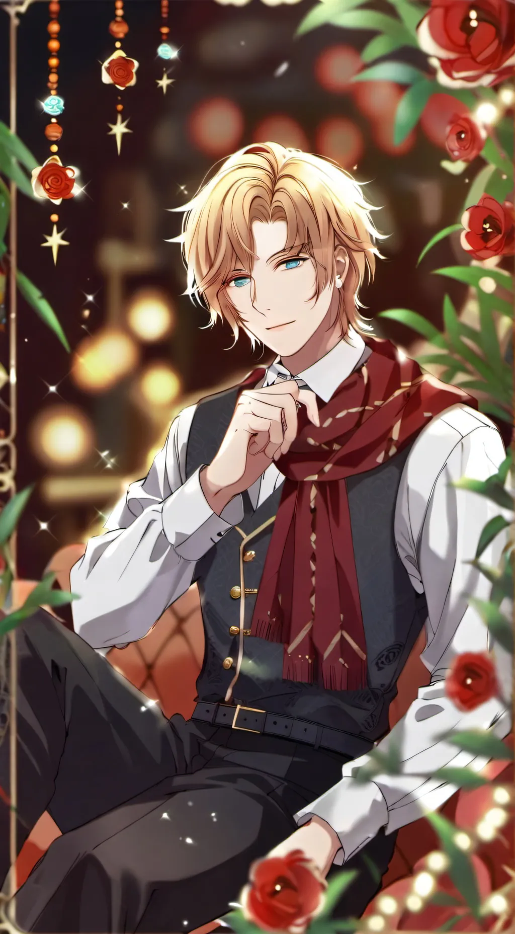 ai character: red background