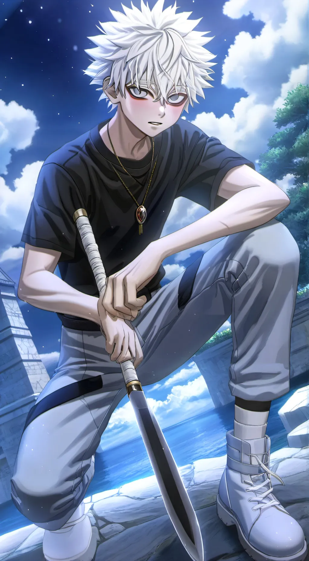 ai character:  killua  background