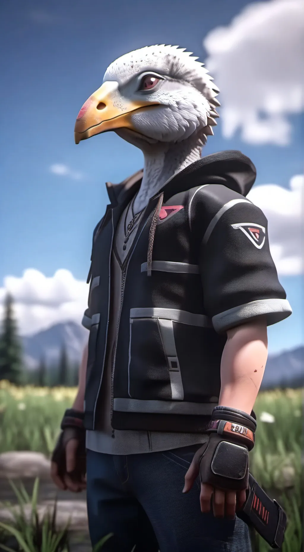 ai character: canguro navideño background