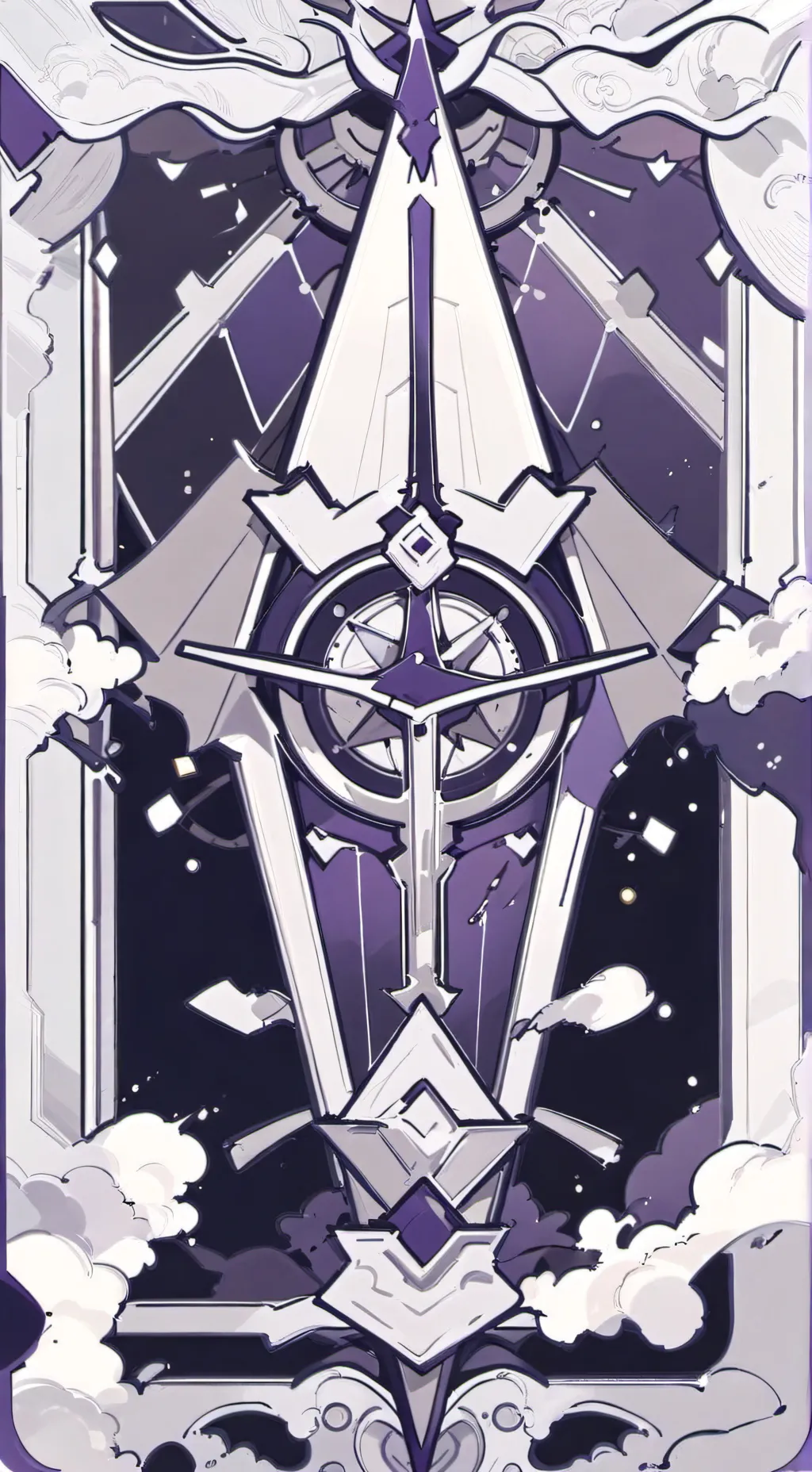 ai character: Sun, moon background