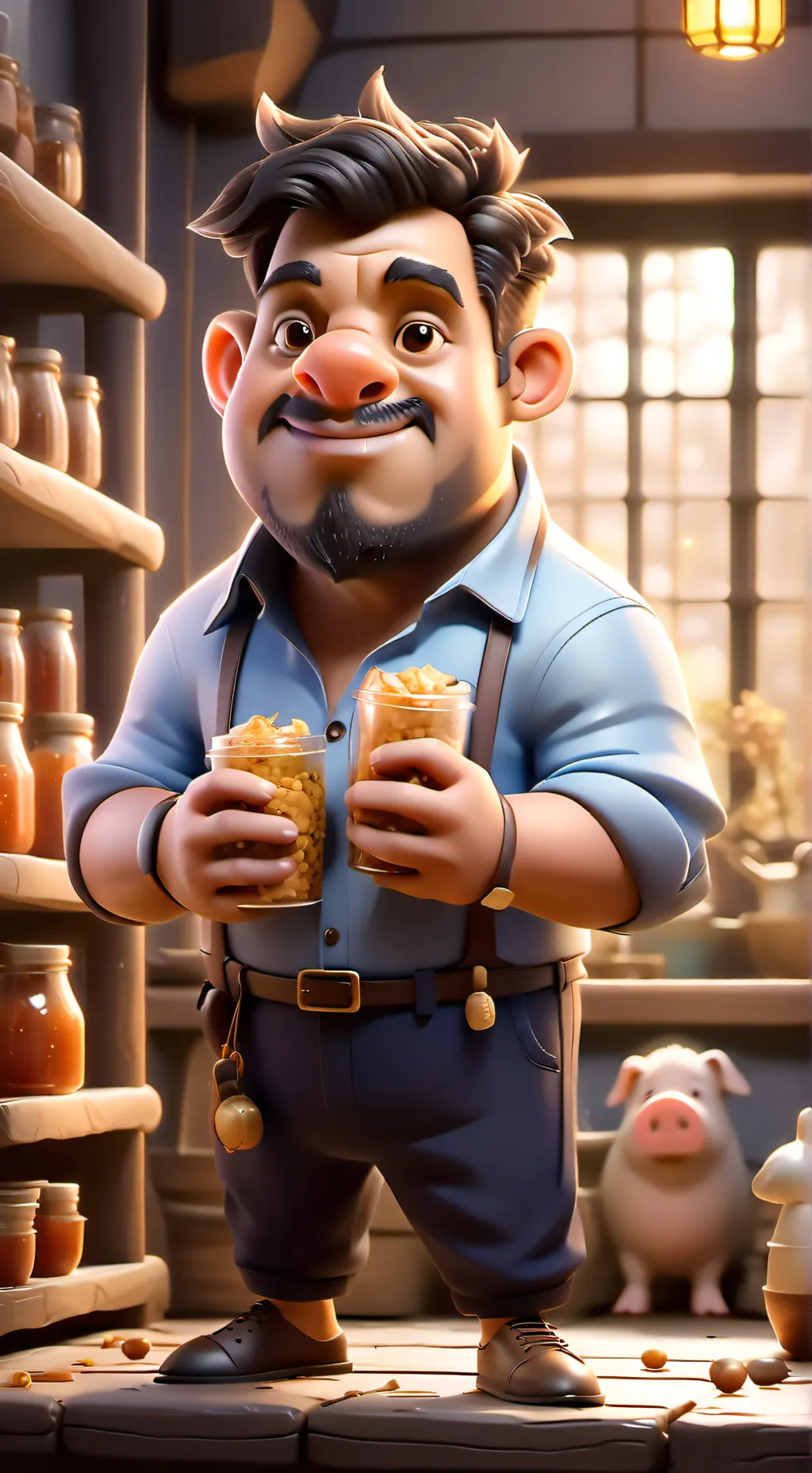 ai character: mongok background