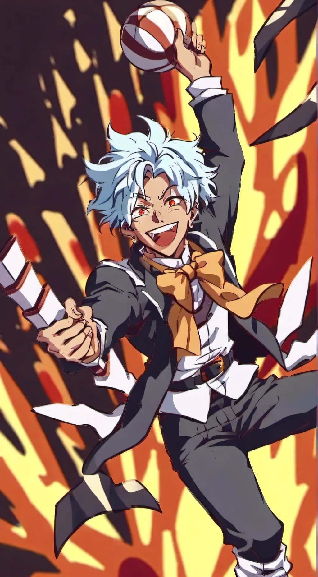 ai character: MHA LEGHAIR POLICE background