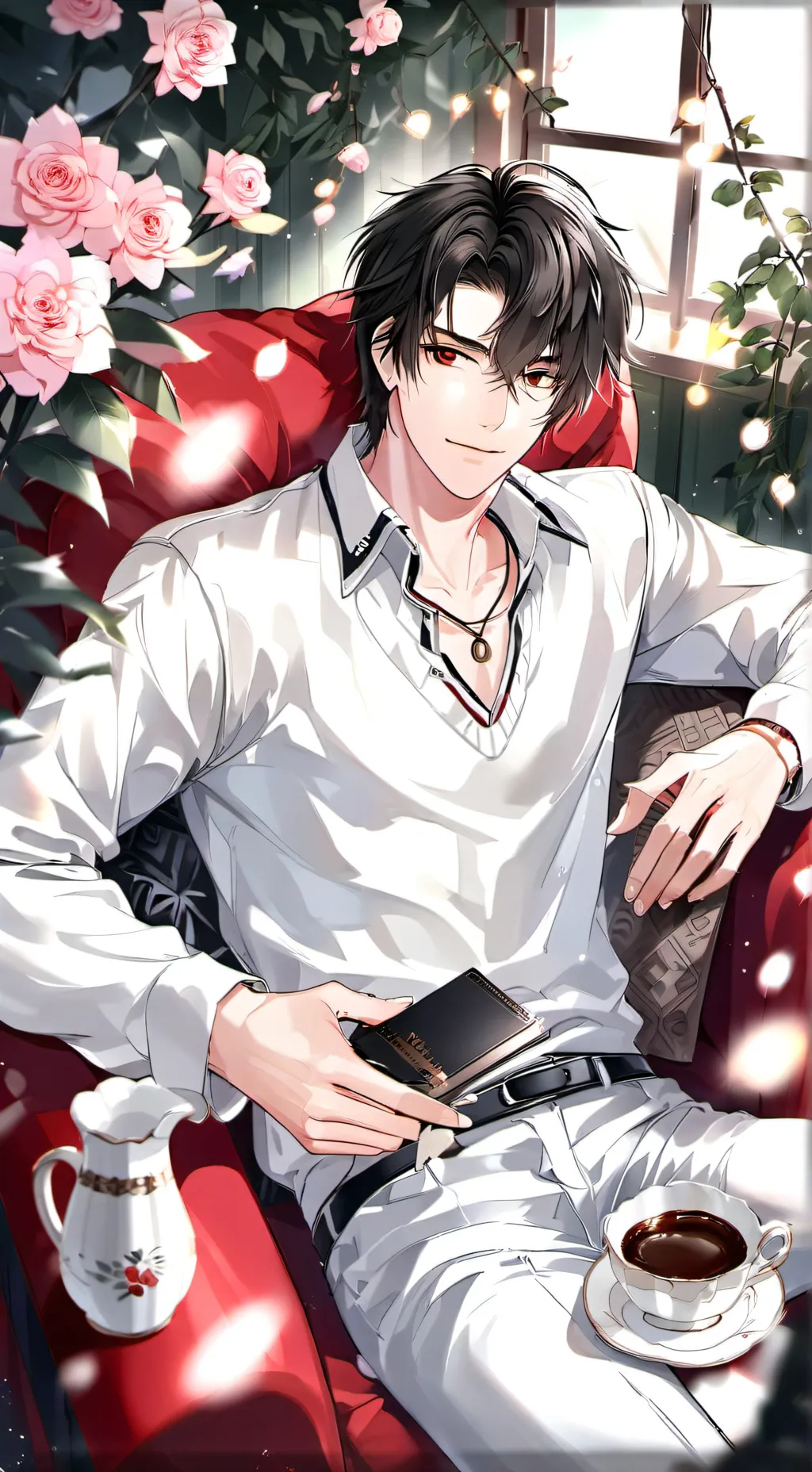ai character: 🌹Xavier🌹 background