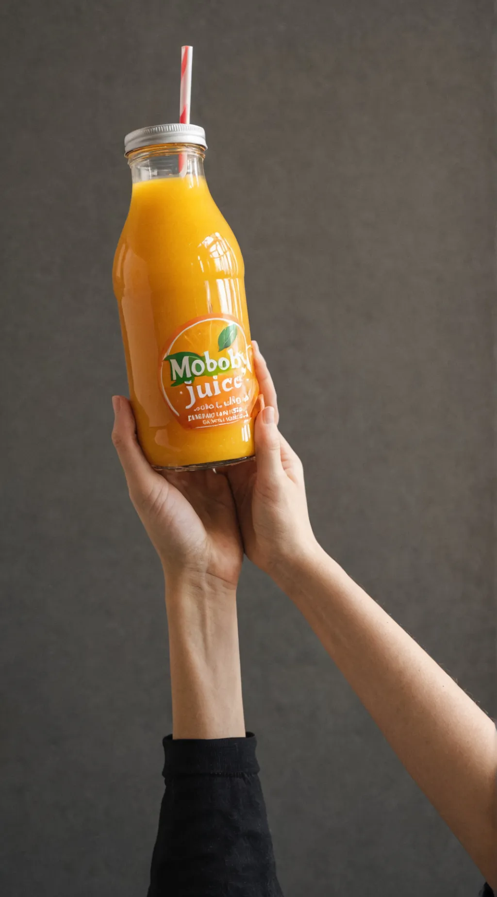 ai character: Mobby juice Orange background