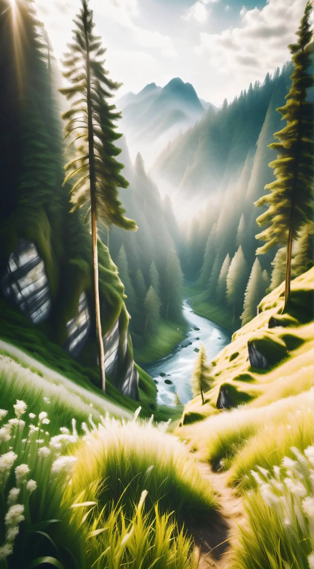 ai character: Beautiful landscap background