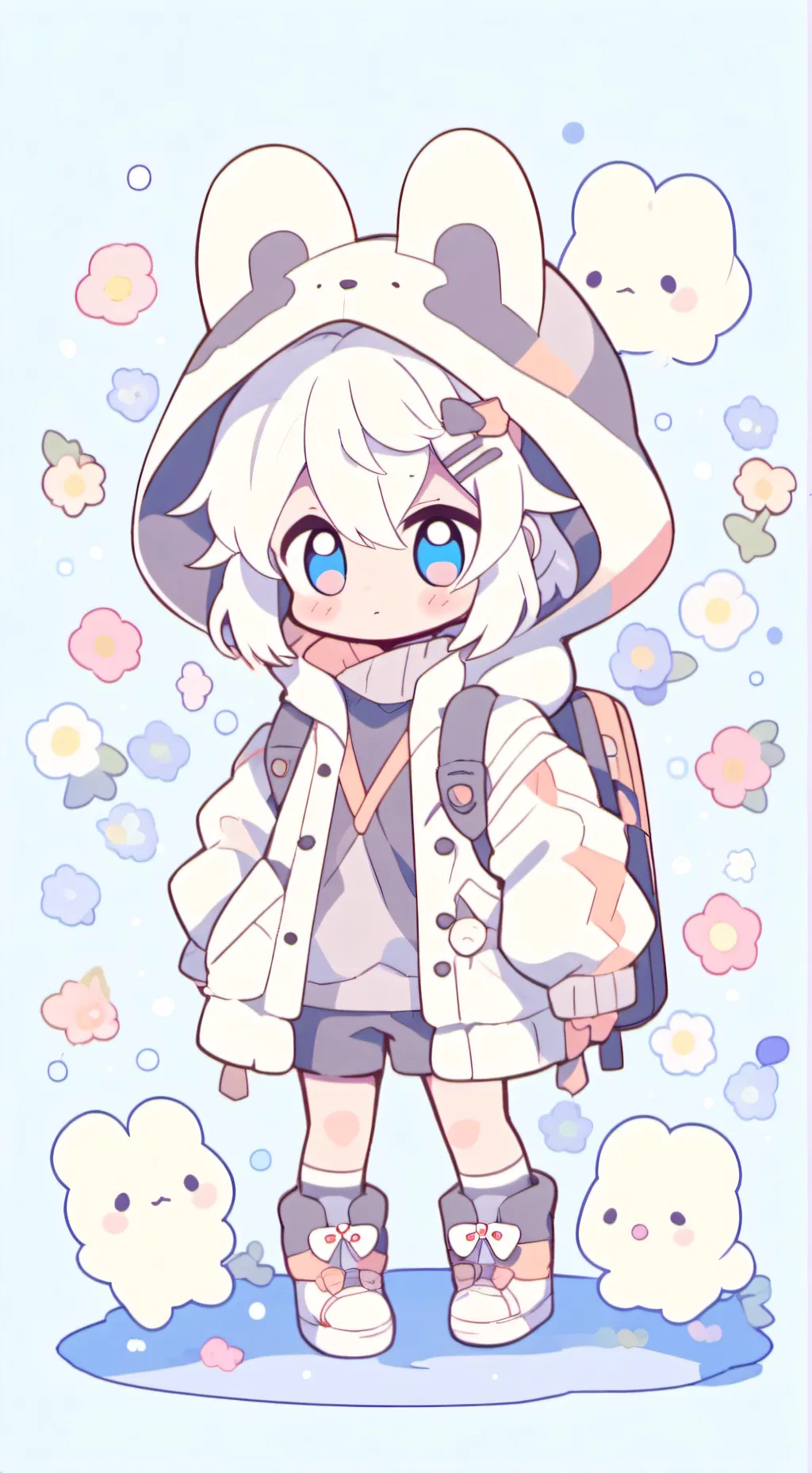 ai character: little girl background