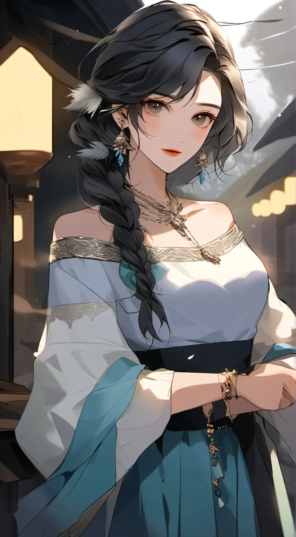 ai character: aurora background