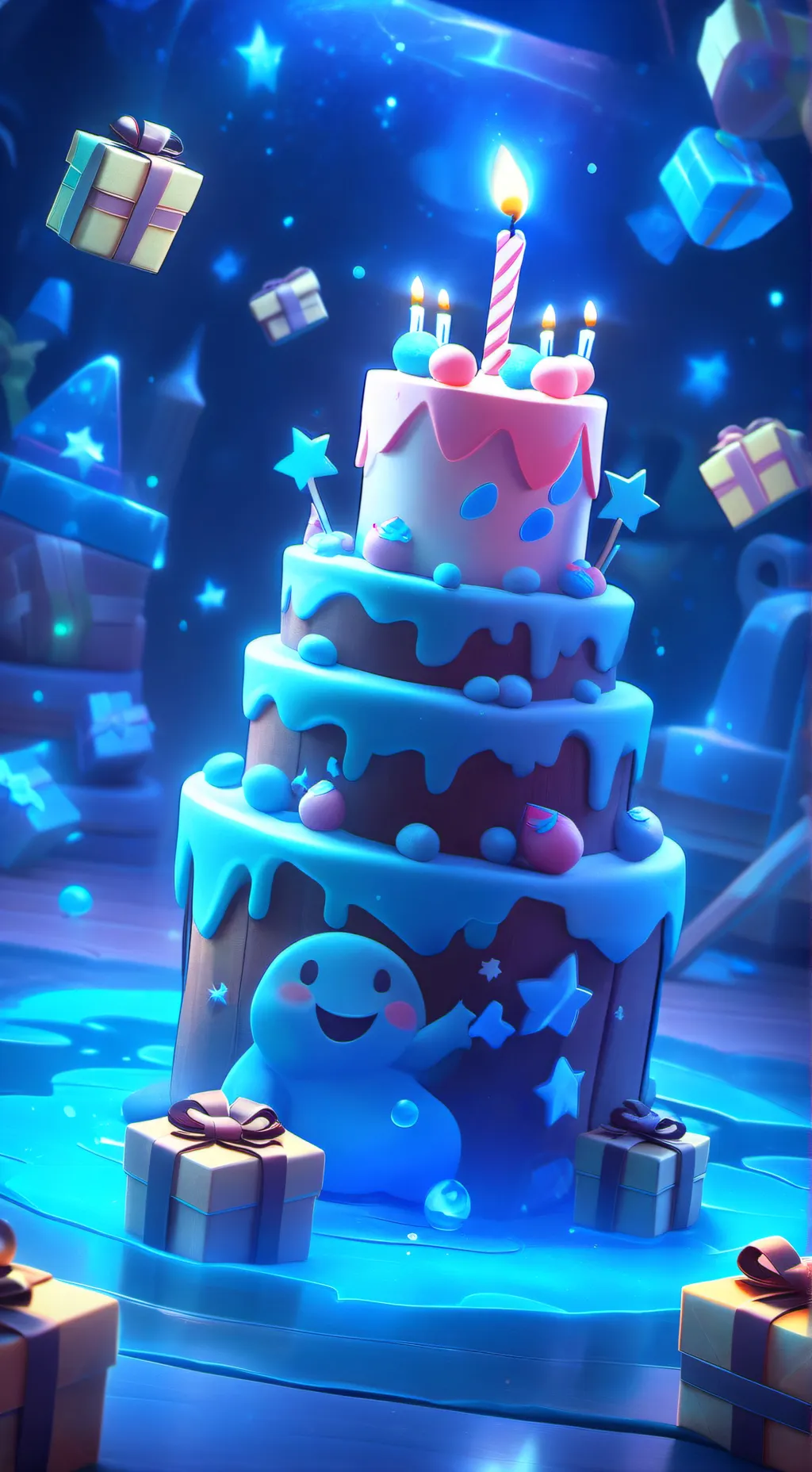 ai character: 🥳 background