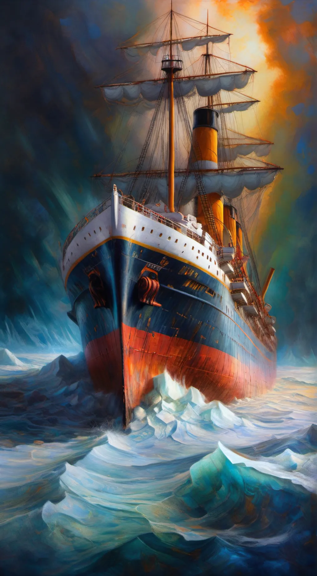 ai character: titanic background