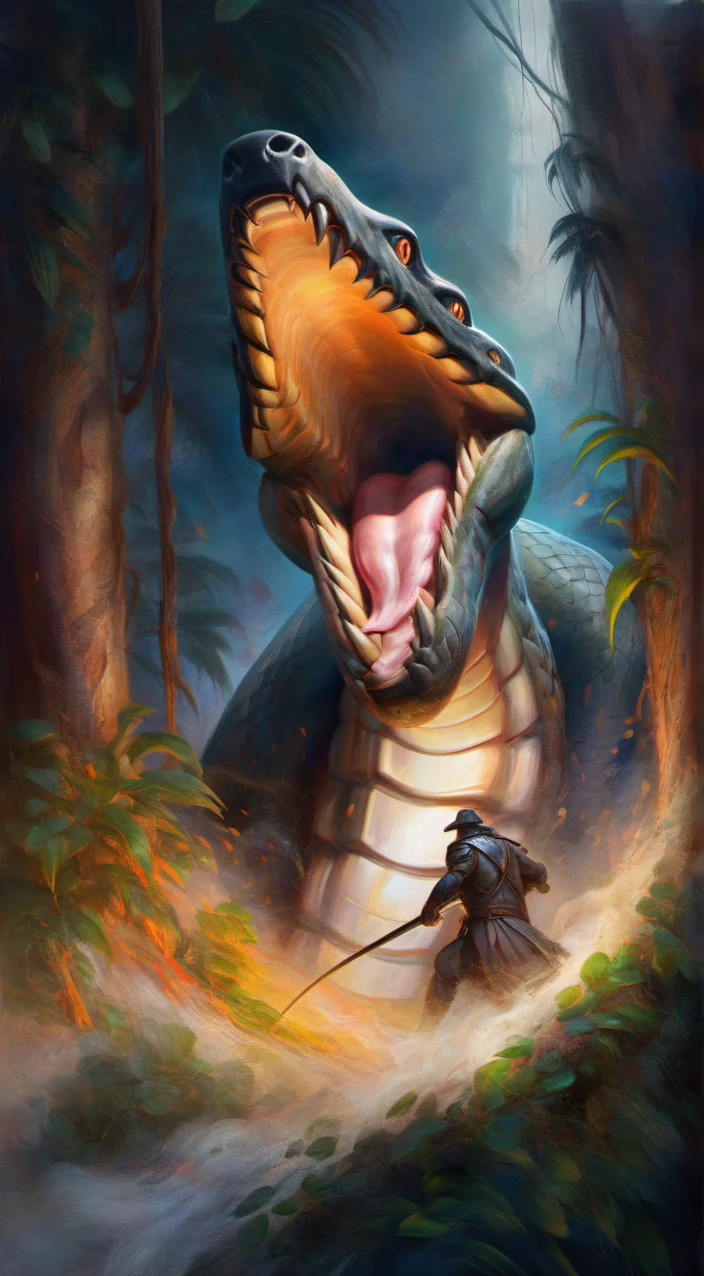 ai character: serpentine, background