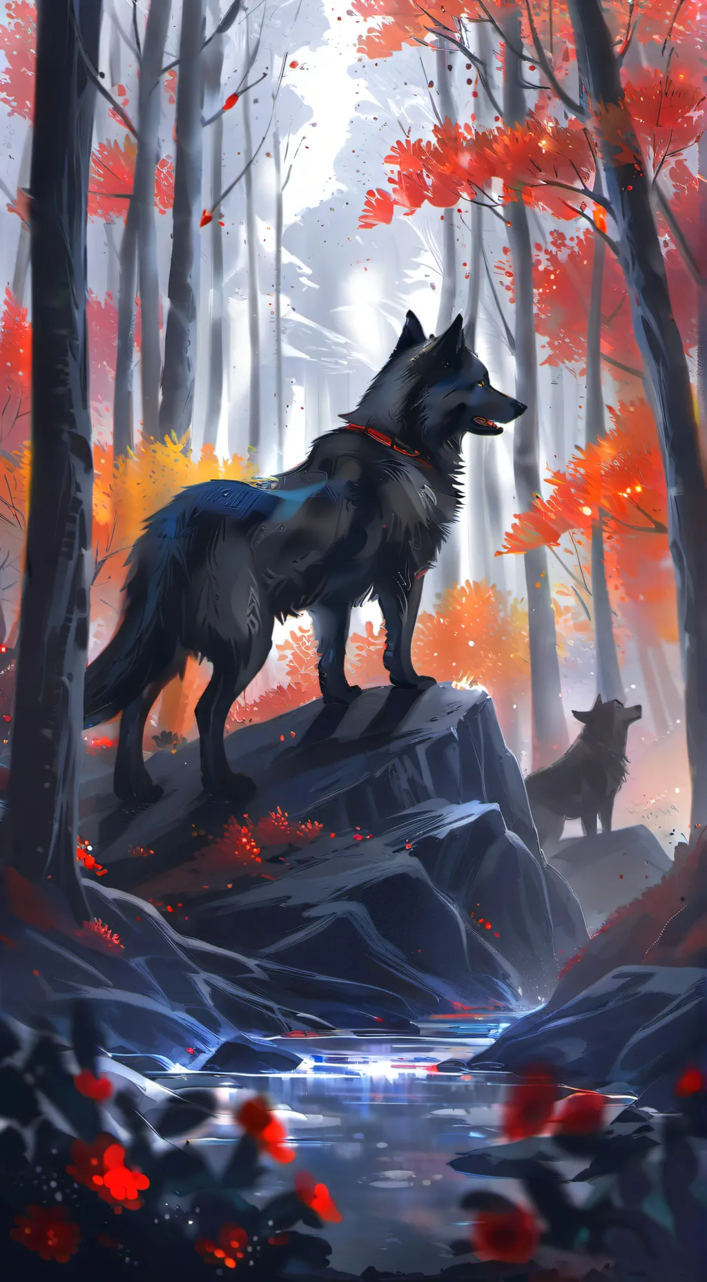 ai character: wolf background