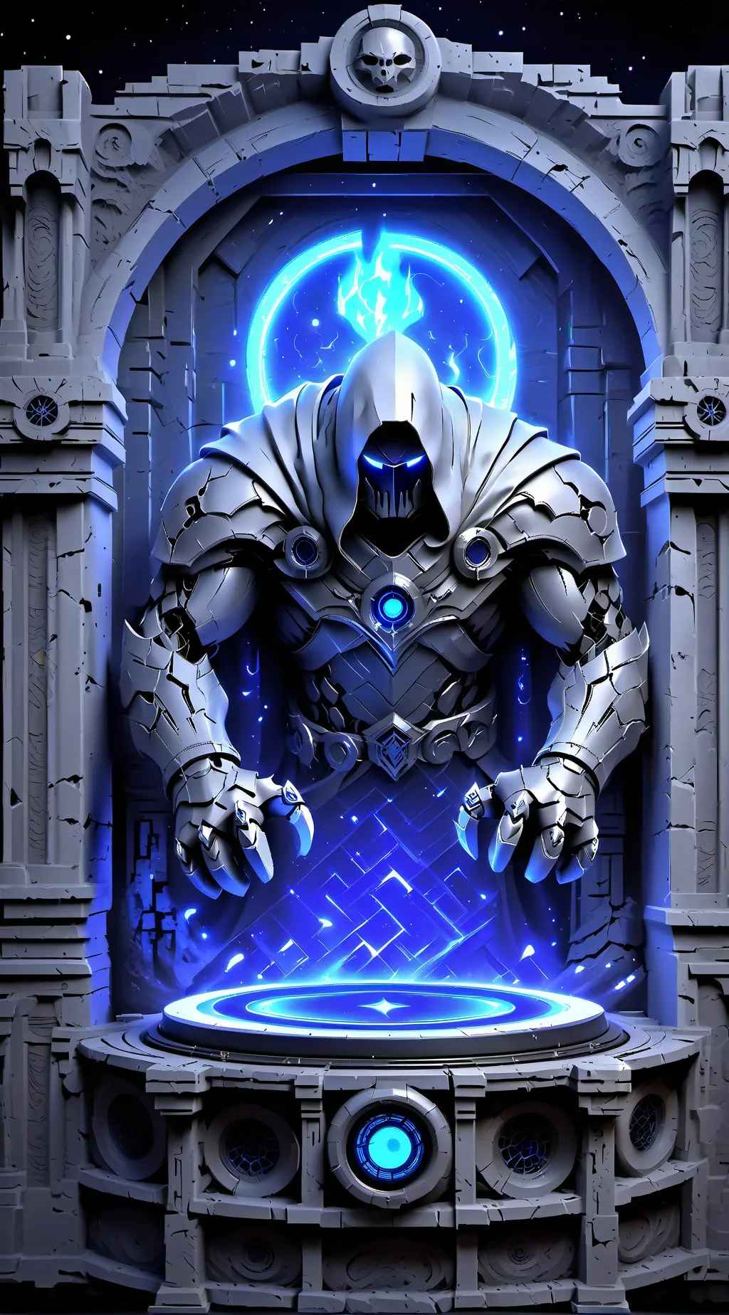 ai character: titan speaker man background