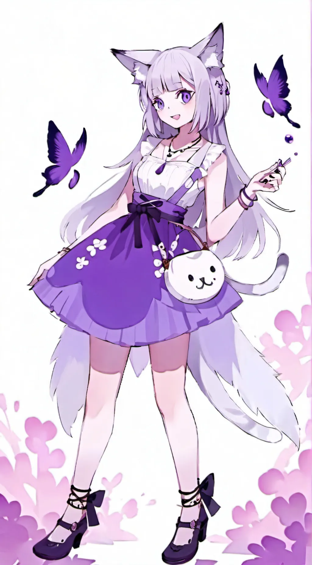 ai character: Espeon💜🌼 background