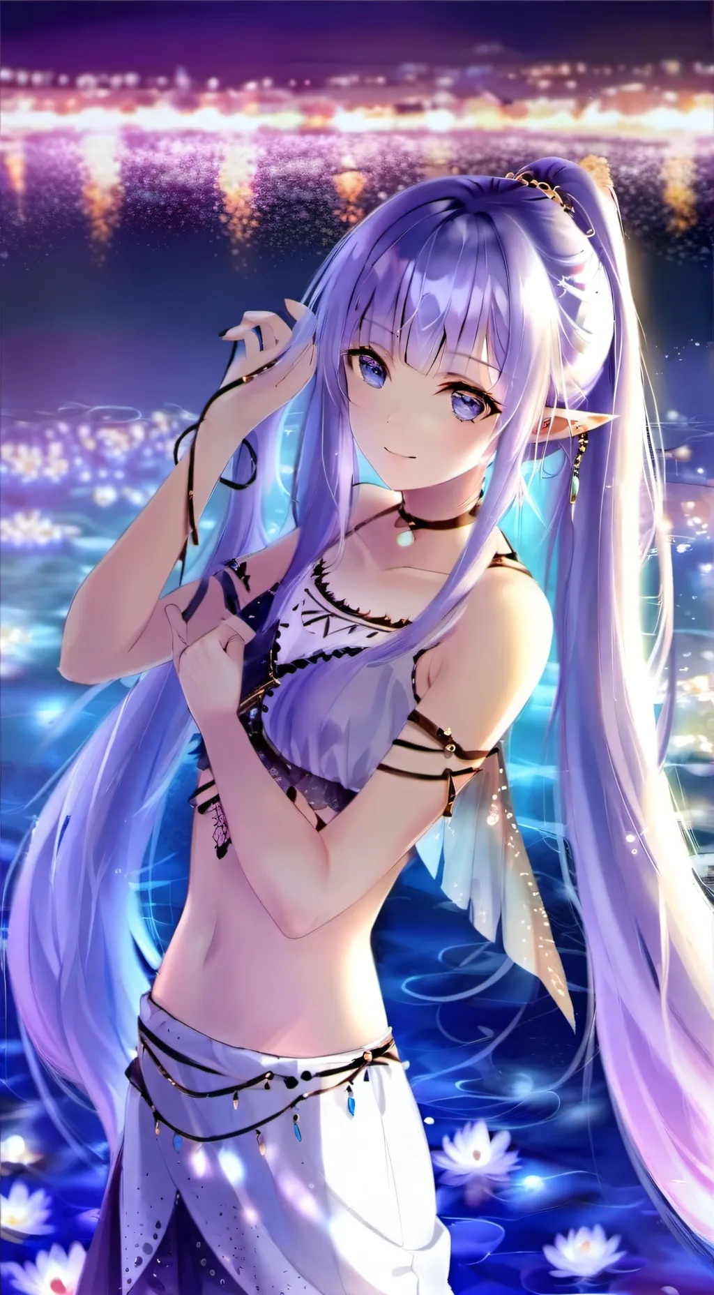 ai character: Lilac Aster background