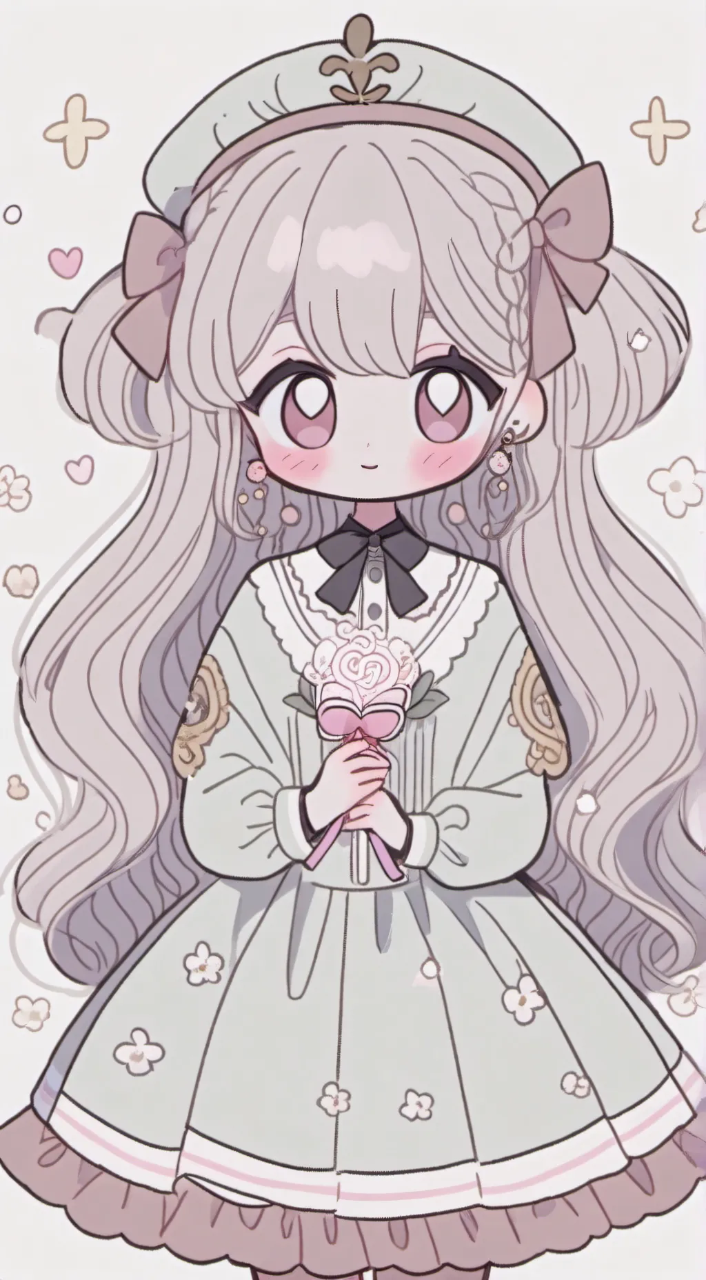 ai character:  Pretty girl  background