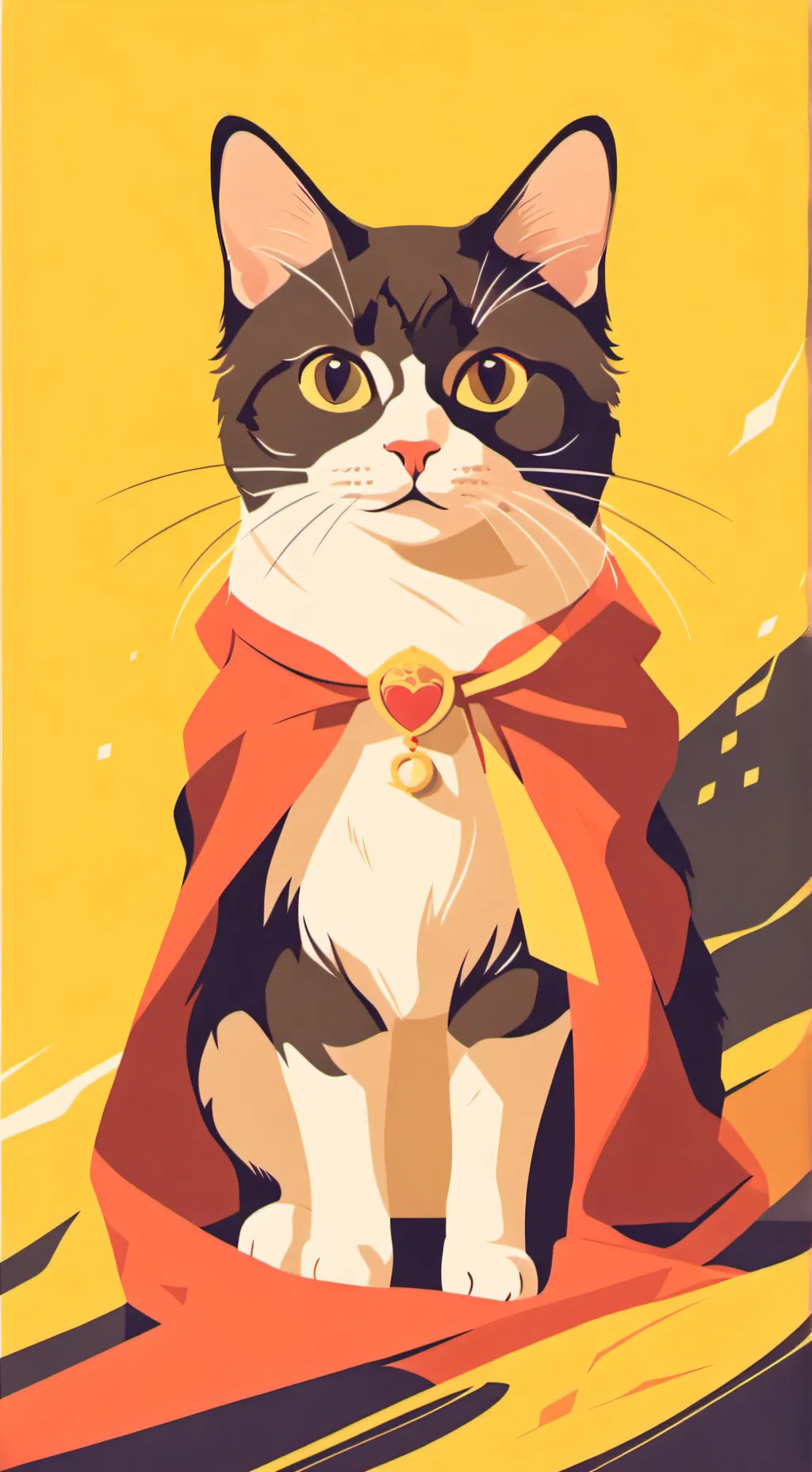 ai character: Hero Cat background