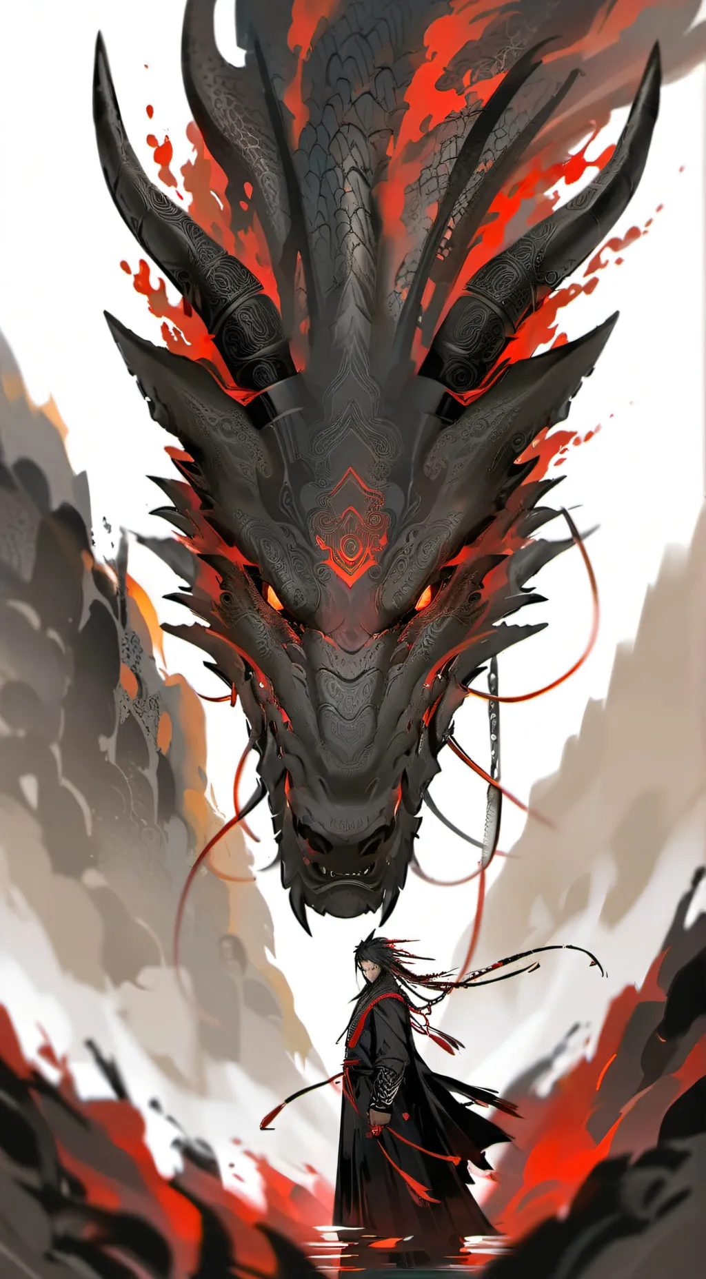 ai character: dark dragon background