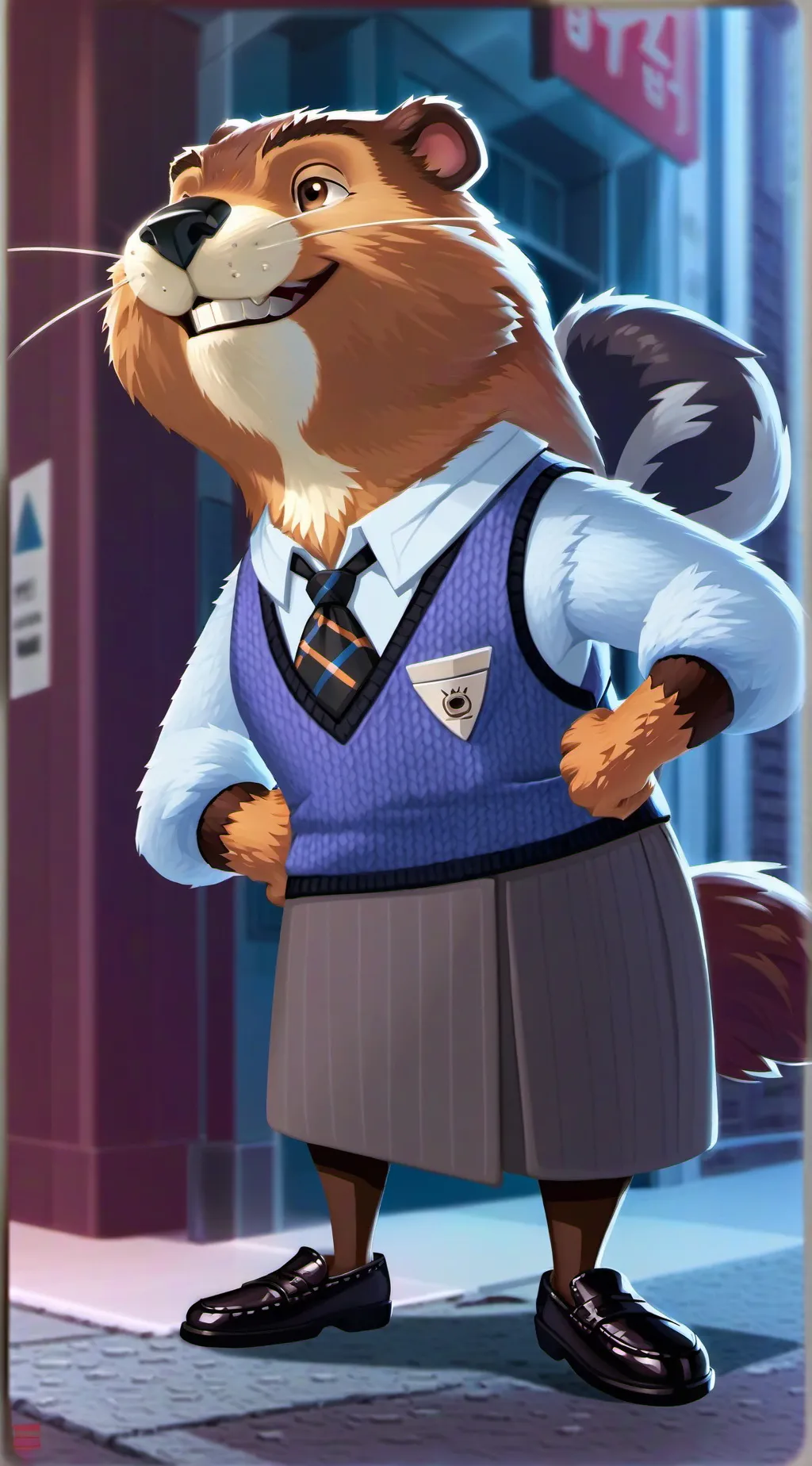 ai character: Bibanuma  background