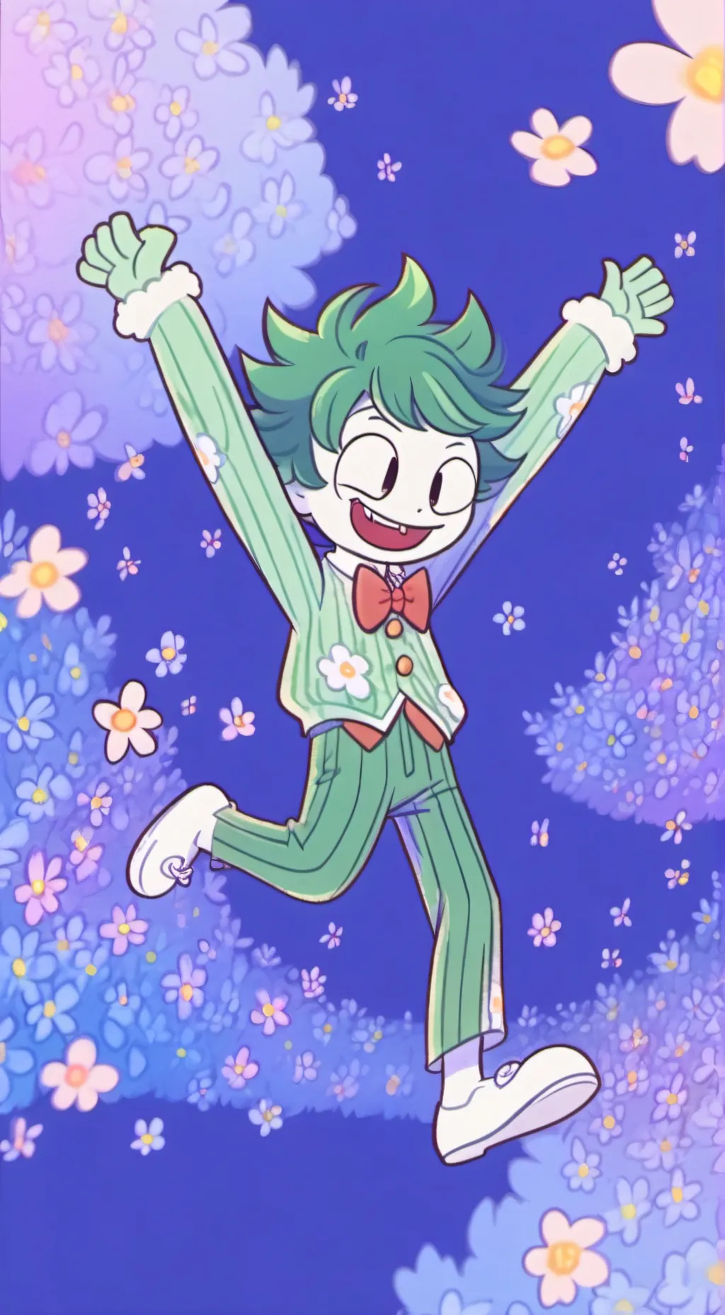 ai character: Floral Fury Meme background