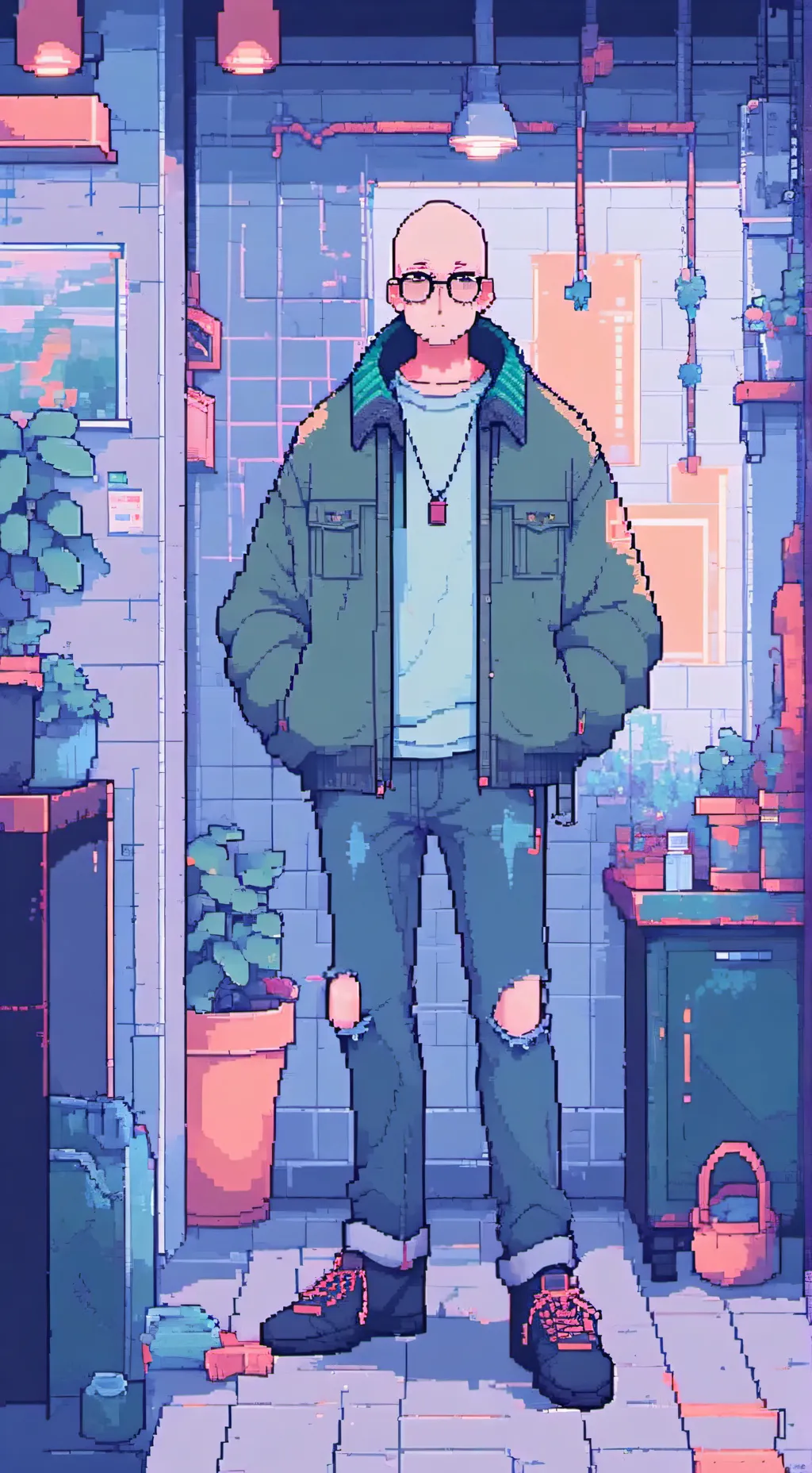 ai character: Baldi📏📏 background