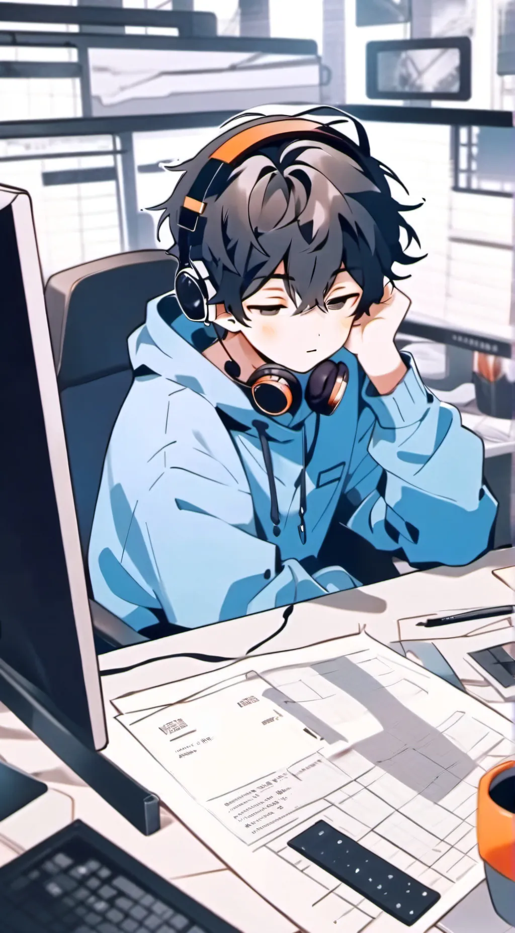 ai character: Leo  background