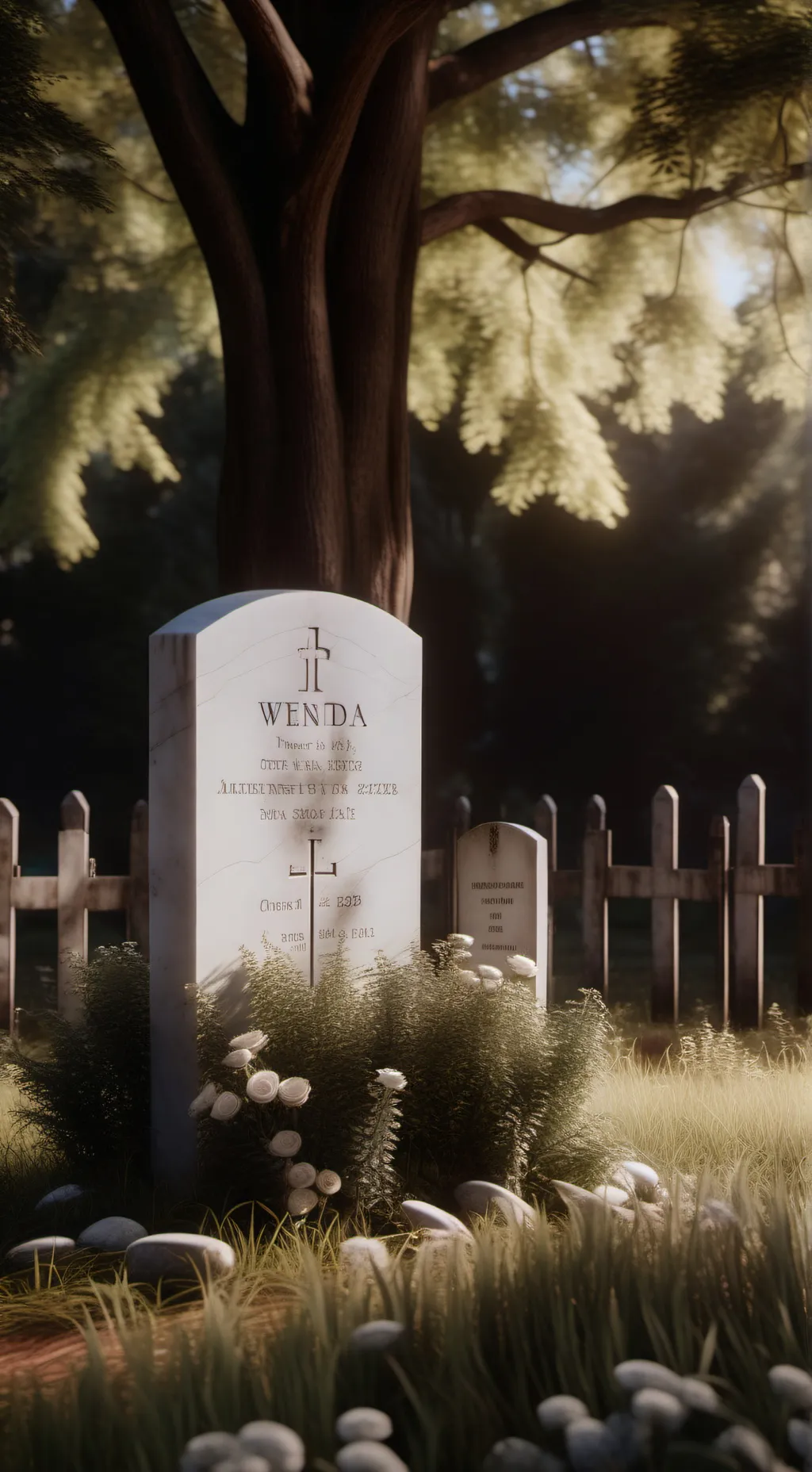 ai character: Wenda dies background