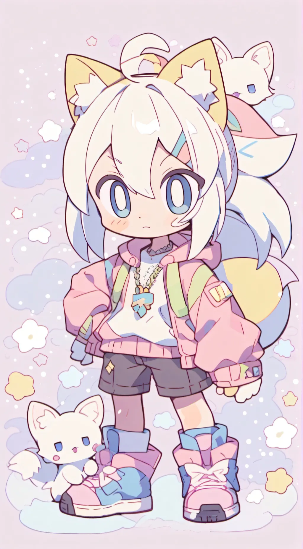 ai character: sonic and tails  background