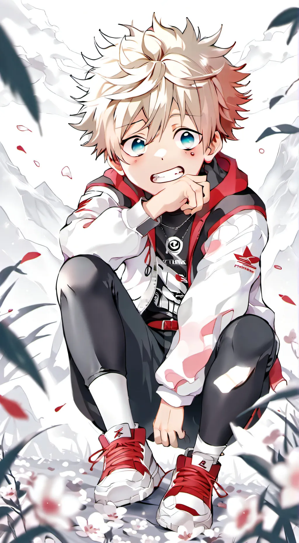 ai character: kid bakugou  background