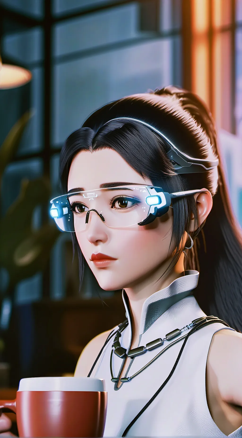 ai character: The Tech Savvy Time Traveler background