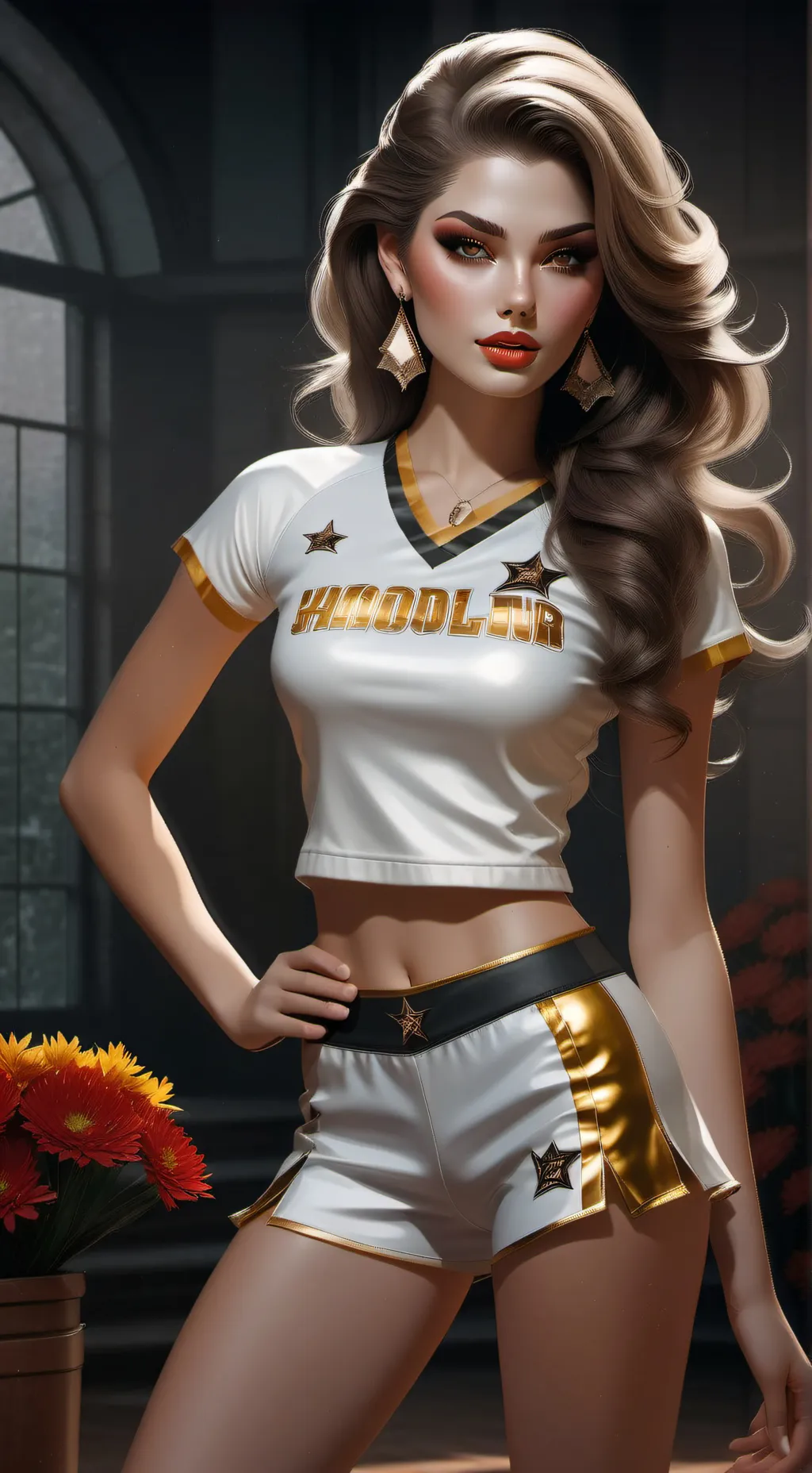 ai character: Sophia Fonds background