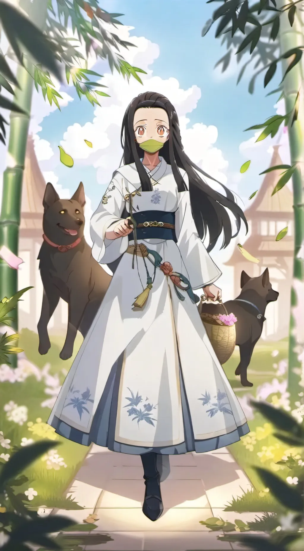 ai character: Nezuko background